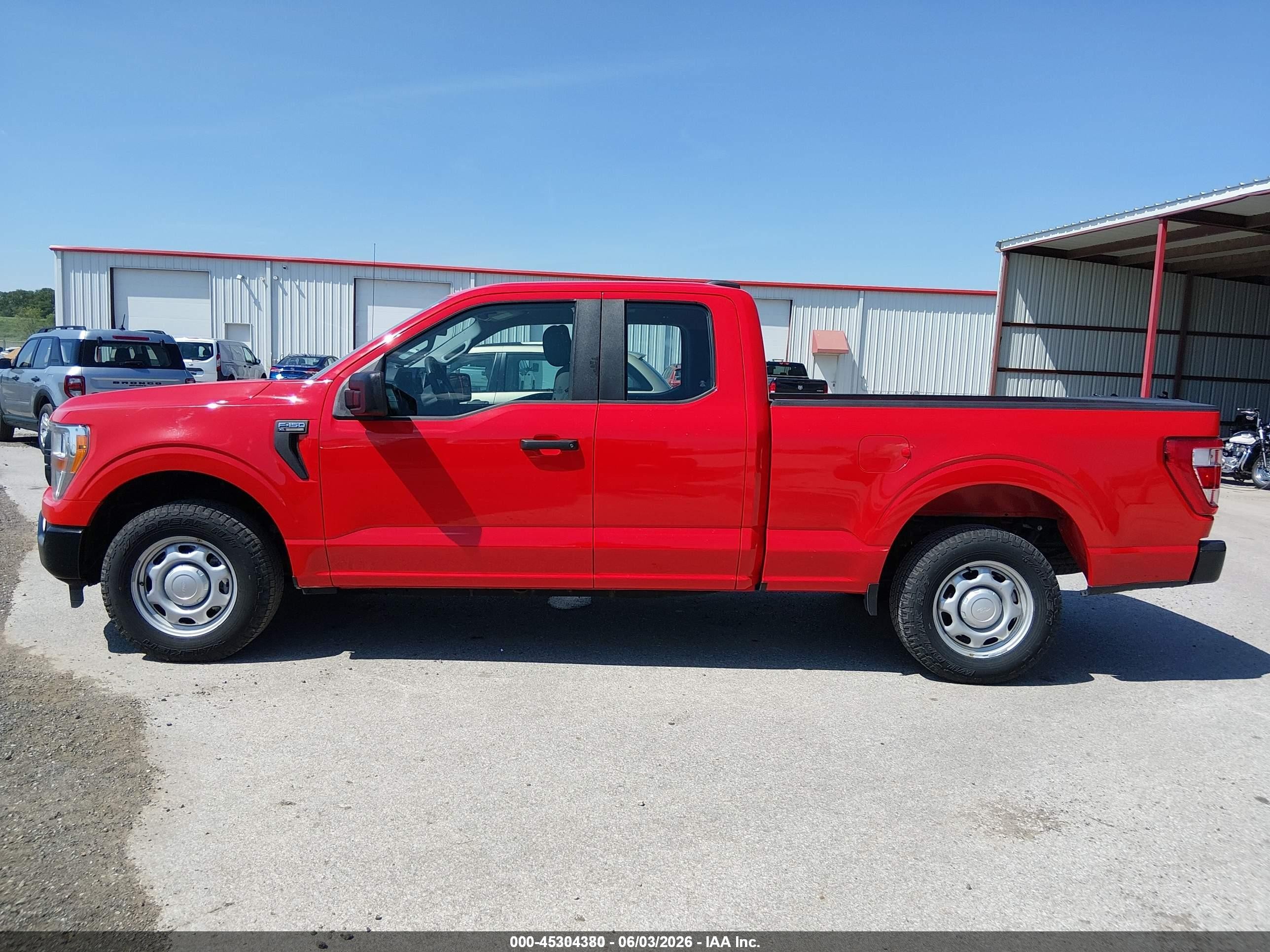 2021 Ford F-150 Xl Red vin: 1FTEX1CB7MKE08414
