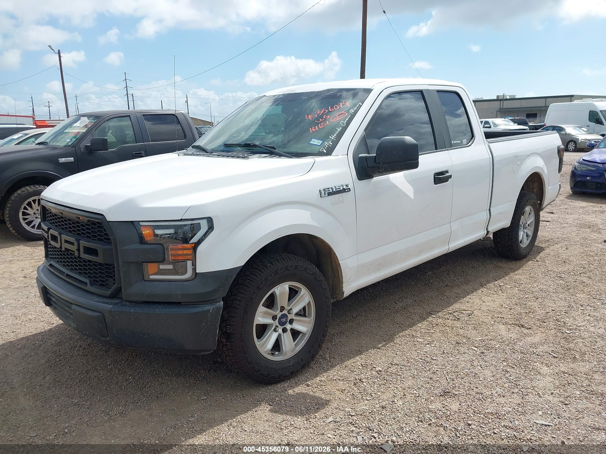 2015 Ford F-150 Xl White vin: 1FTEX1CF1FKD50127