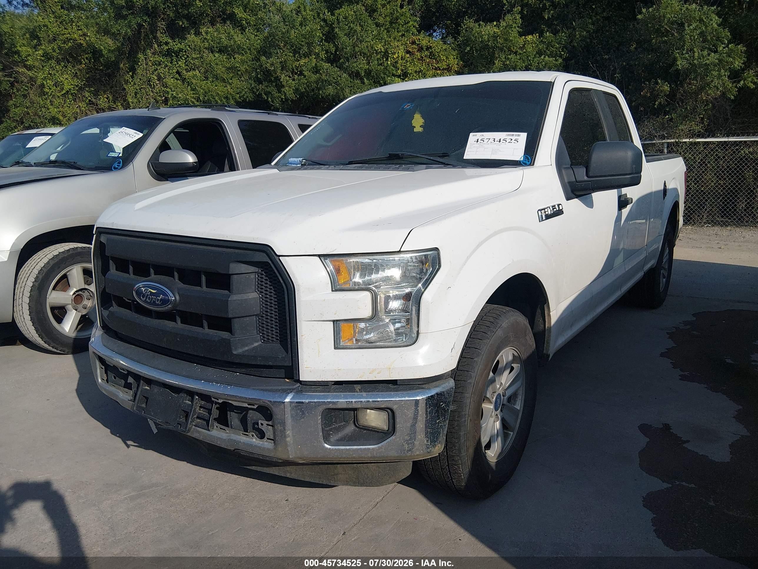 2015 Ford F-150 Xl White vin: 1FTEX1CF3FFA29229
