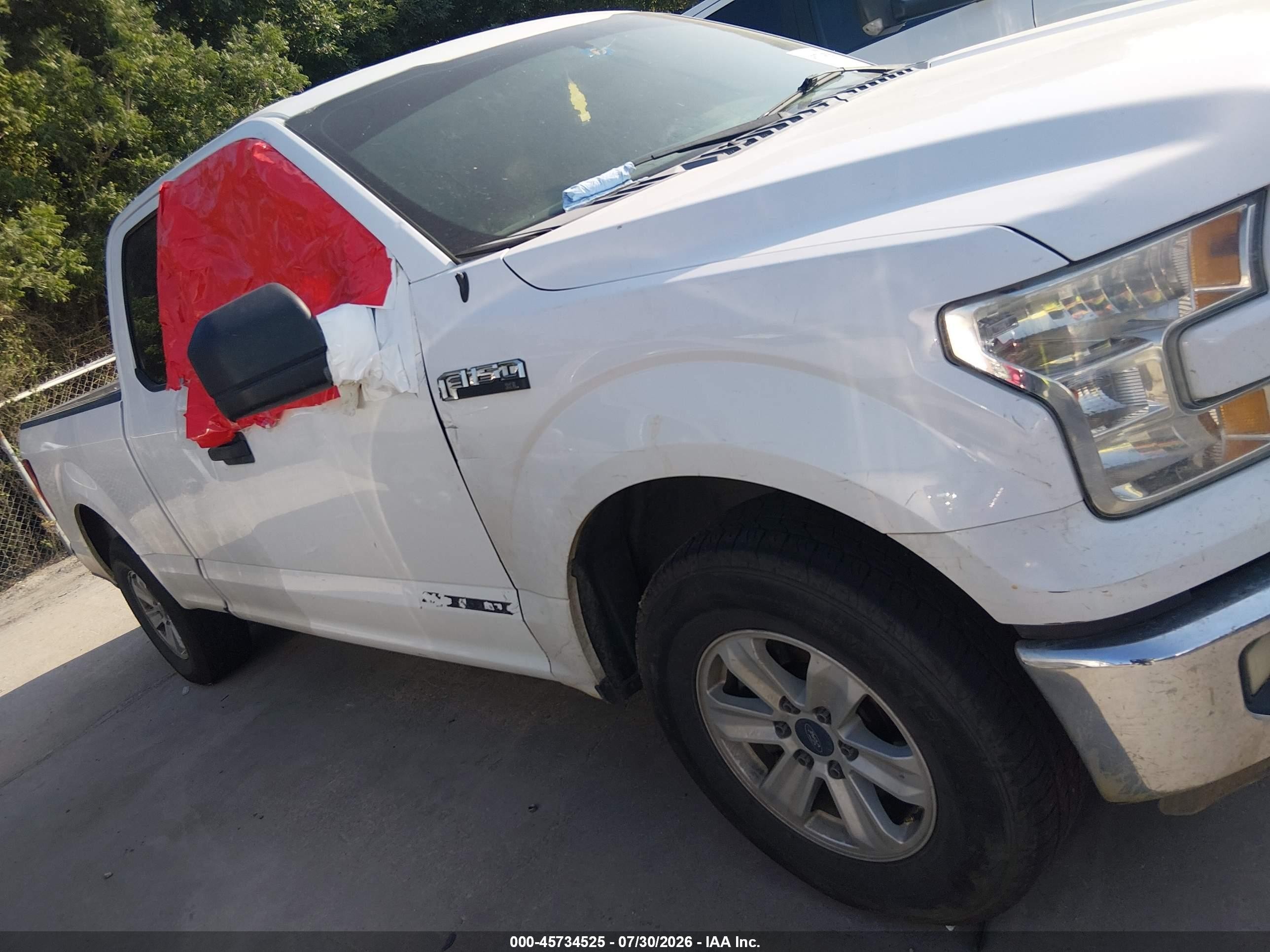 2015 Ford F-150 Xl White vin: 1FTEX1CF3FFA29229