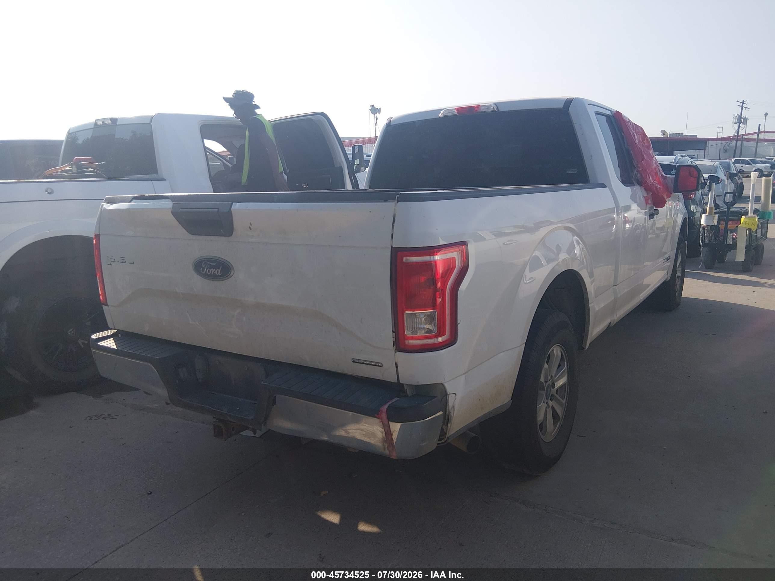 2015 Ford F-150 Xl White vin: 1FTEX1CF3FFA29229
