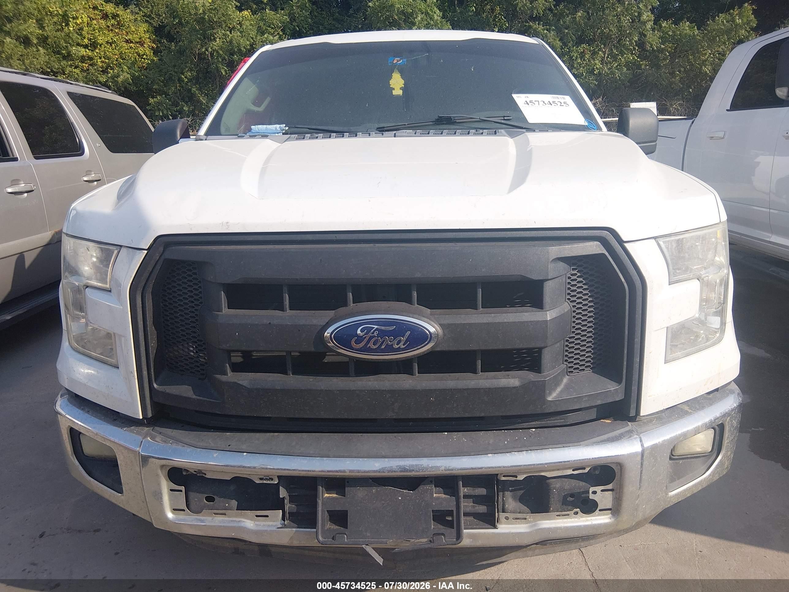 2015 Ford F-150 Xl White vin: 1FTEX1CF3FFA29229