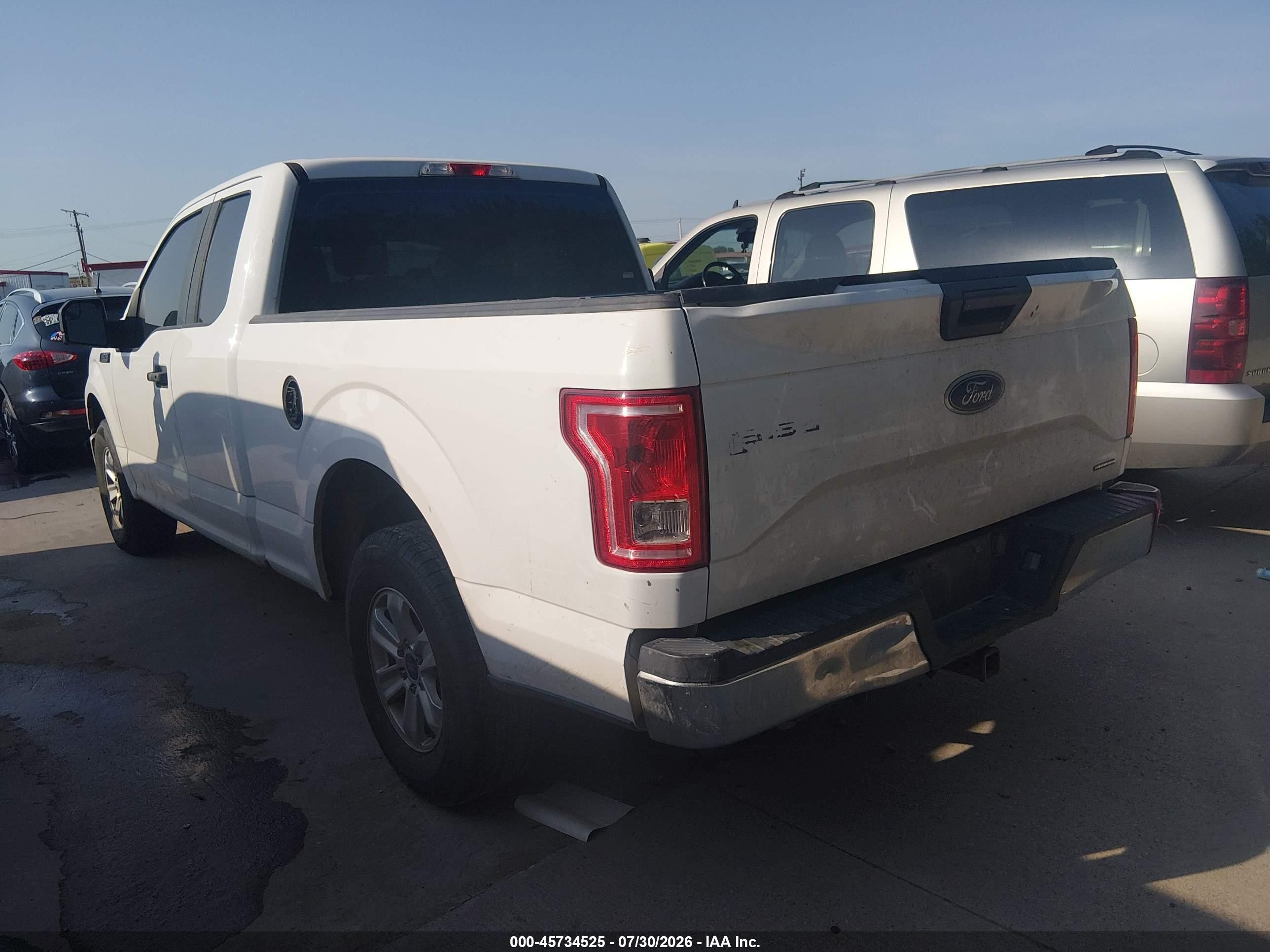 2015 Ford F-150 Xl White vin: 1FTEX1CF3FFA29229
