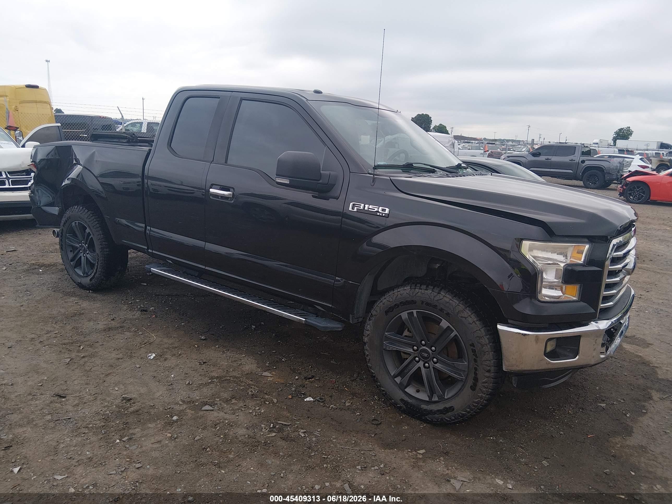 2015 Ford F-150 Xlt Black vin: 1FTEX1CF3FKE48690