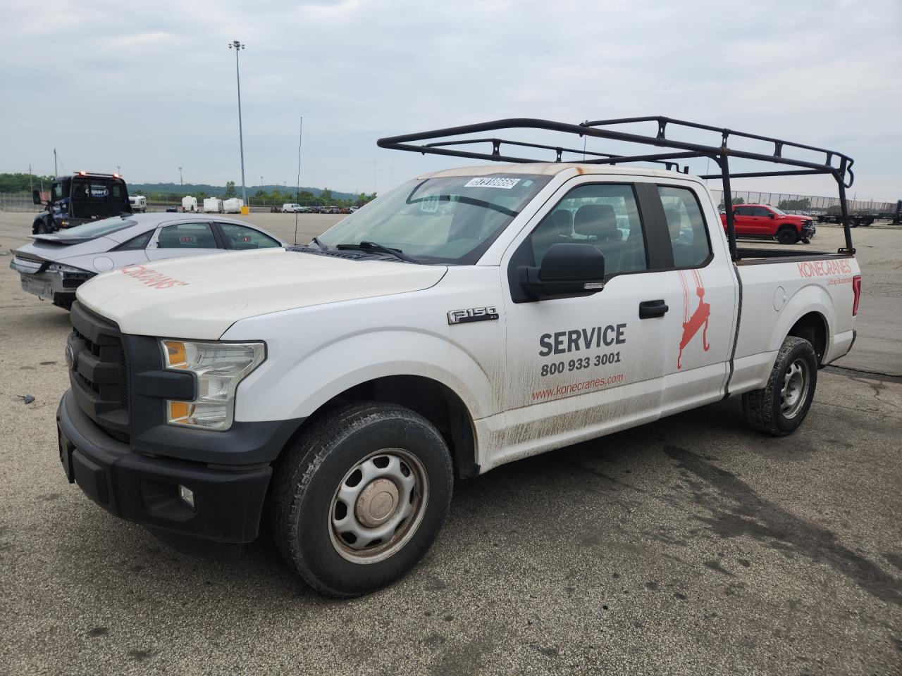 2015 Ford F150 Super Cab White vin: 1FTEX1CF5FKD21925 Damage: Left Head Lamp, Faded, Repair Required