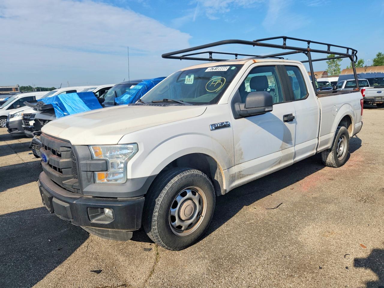 2015 Ford F150 Super Cab White vin: 1FTEX1CF5FKD21925