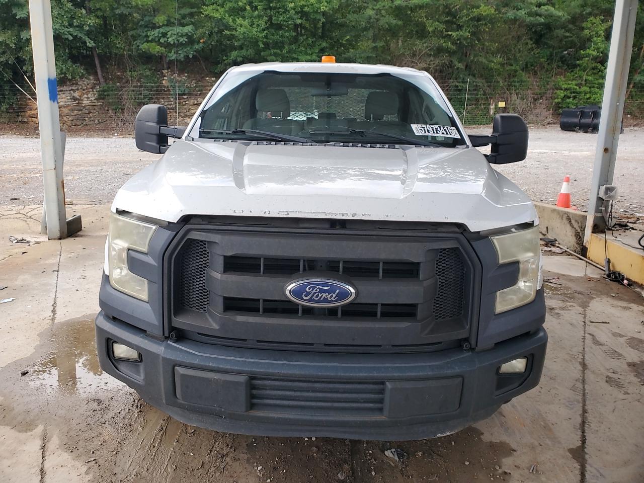 2015 Ford F150 Super Cab White vin: 1FTEX1CF6FKD50608 Damage: Hood, Peeling, > 12 Inches