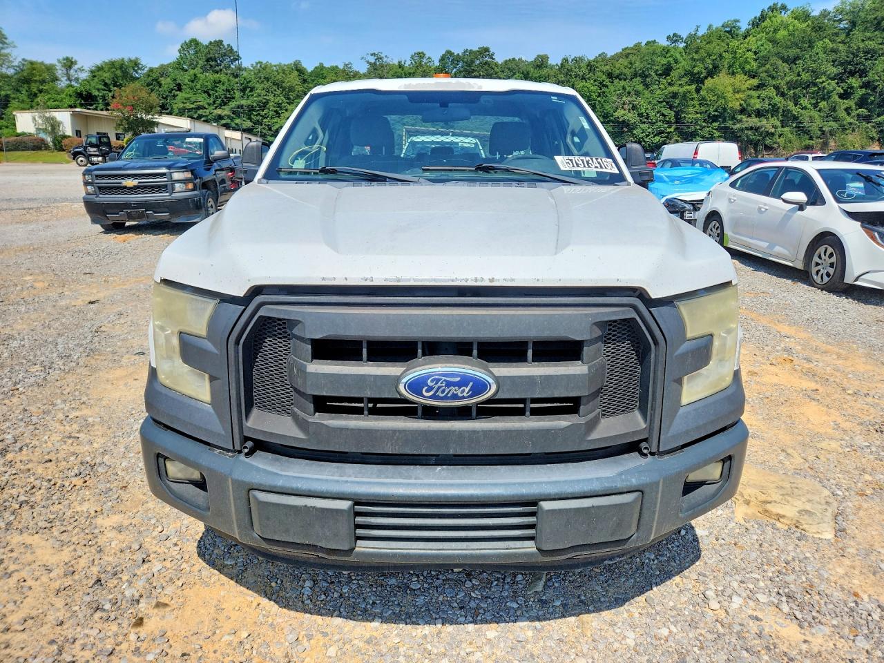 2015 Ford F150 Super Cab White vin: 1FTEX1CF6FKD50608