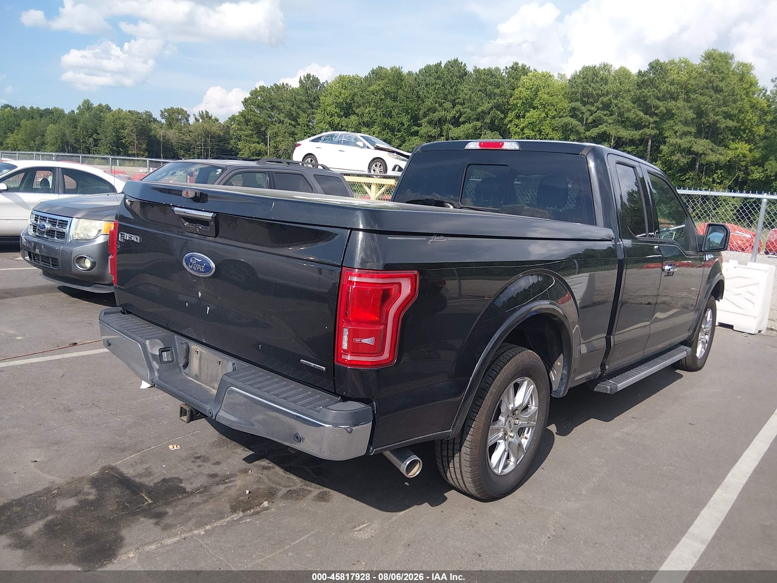 2015 Ford F-150 Lariat Black vin: 1FTEX1CF7FFB79411