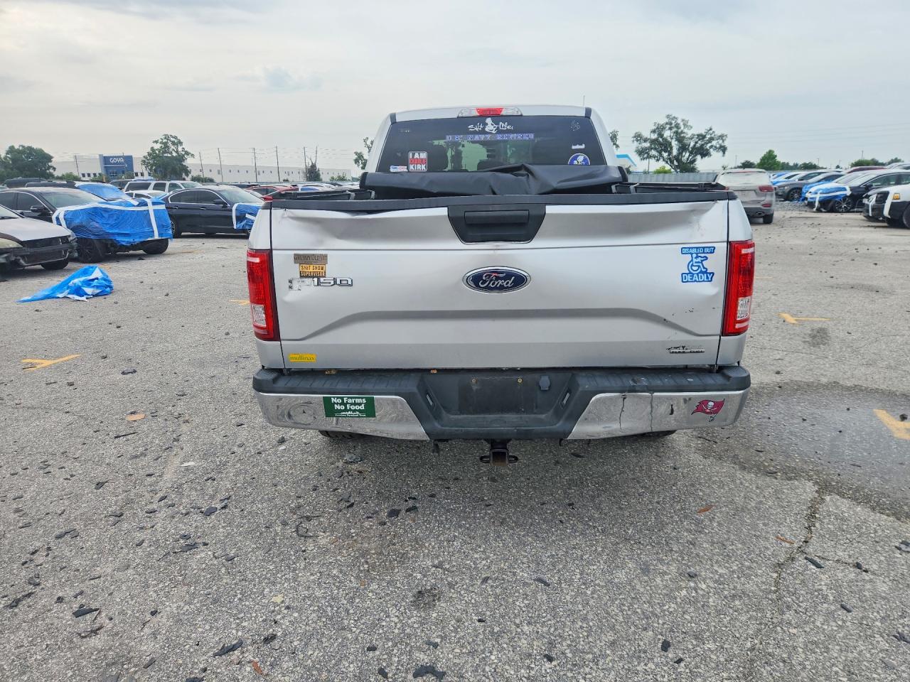 2015 Ford F150 Super Cab Silver vin: 1FTEX1CF8FKD21532