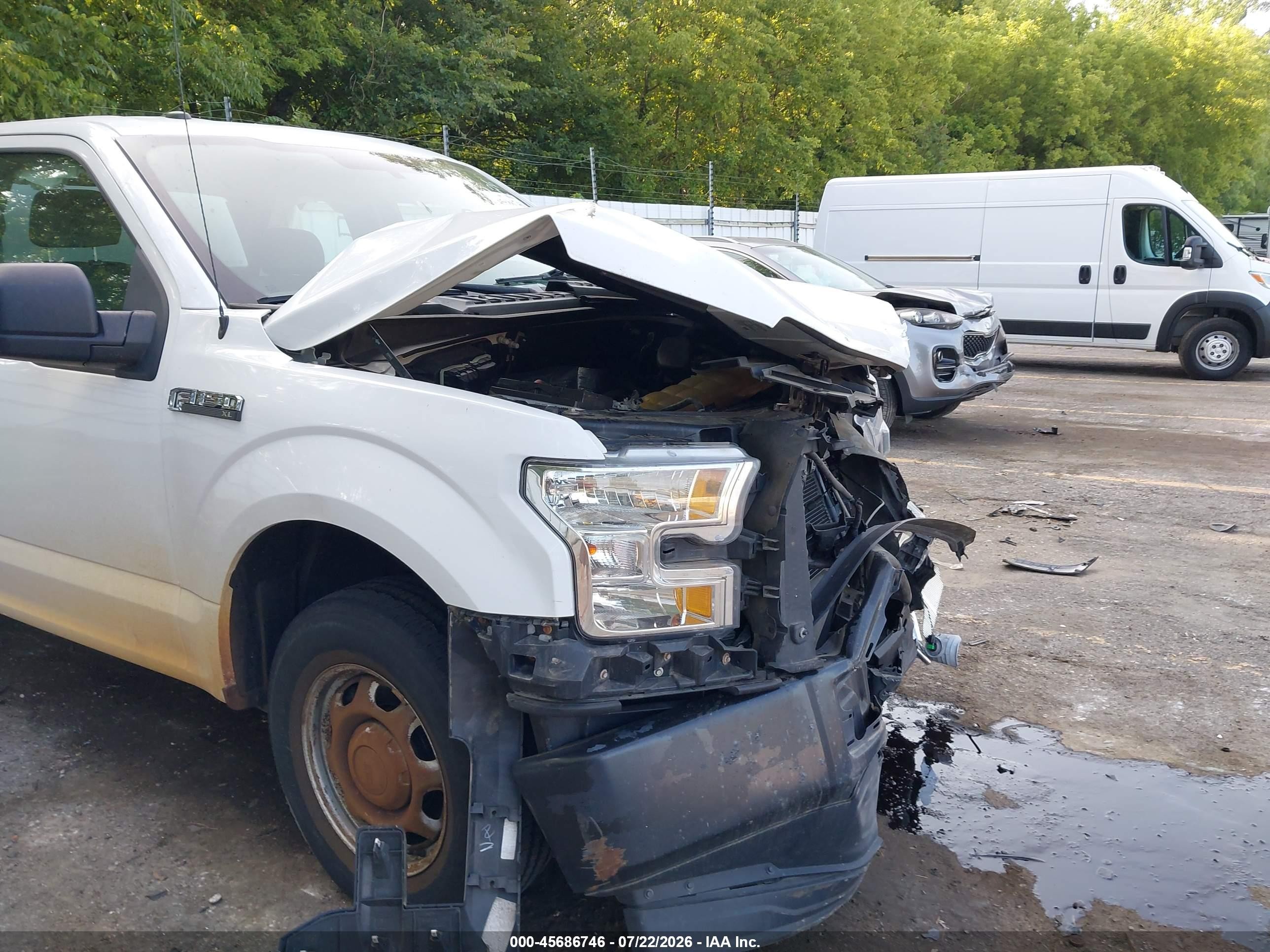 2017 Ford F-150 Xl White vin: 1FTEX1CF8HKE40930