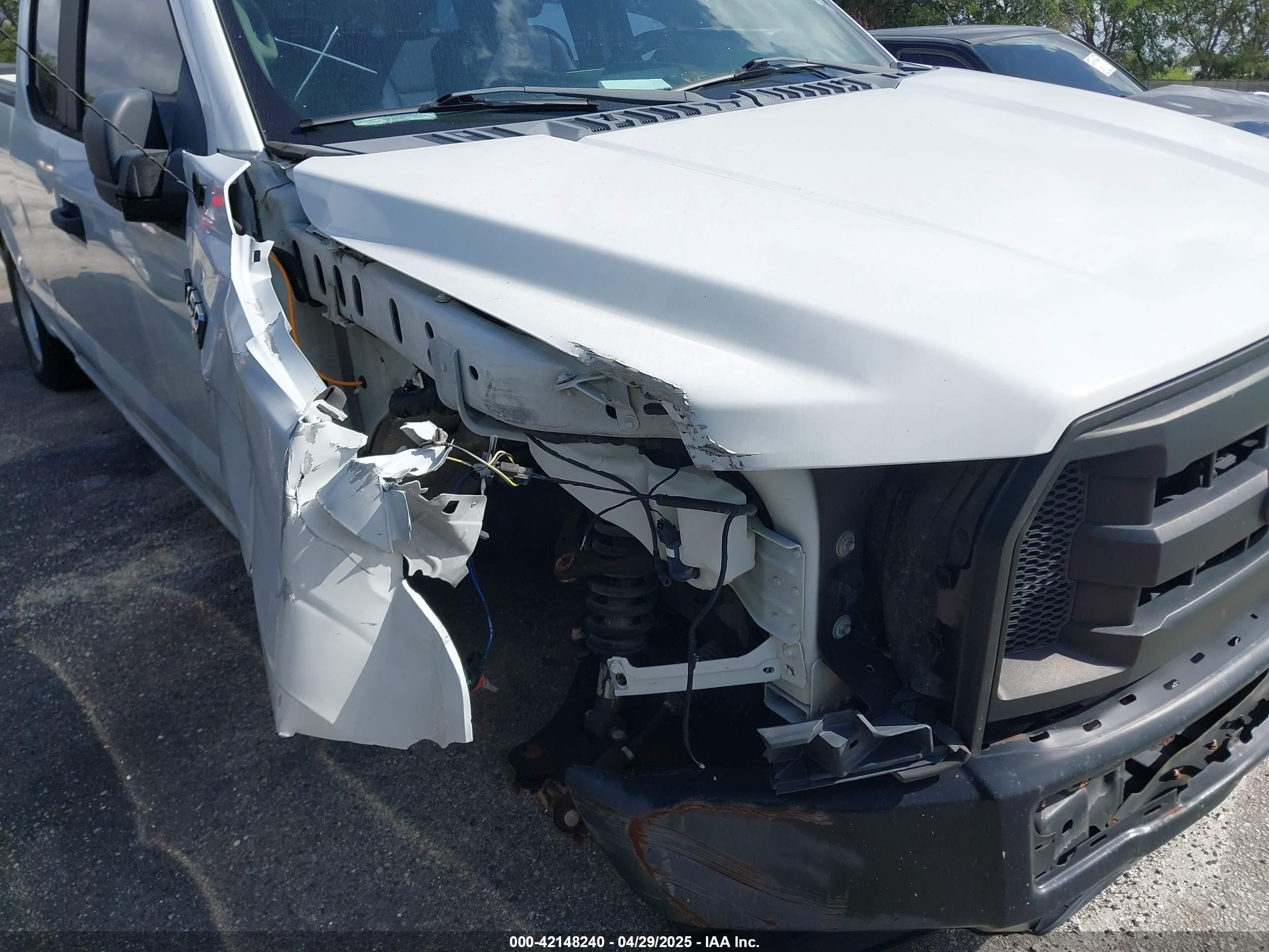 2015 Ford F-150 Xl White vin: 1FTEX1CF9FFB38827