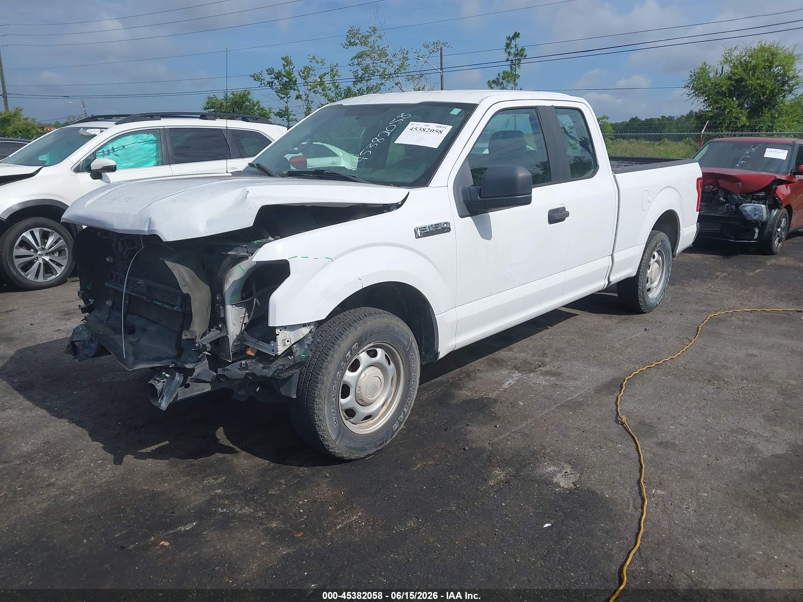 2015 Ford F-150 Xl White vin: 1FTEX1CF9FKE34888