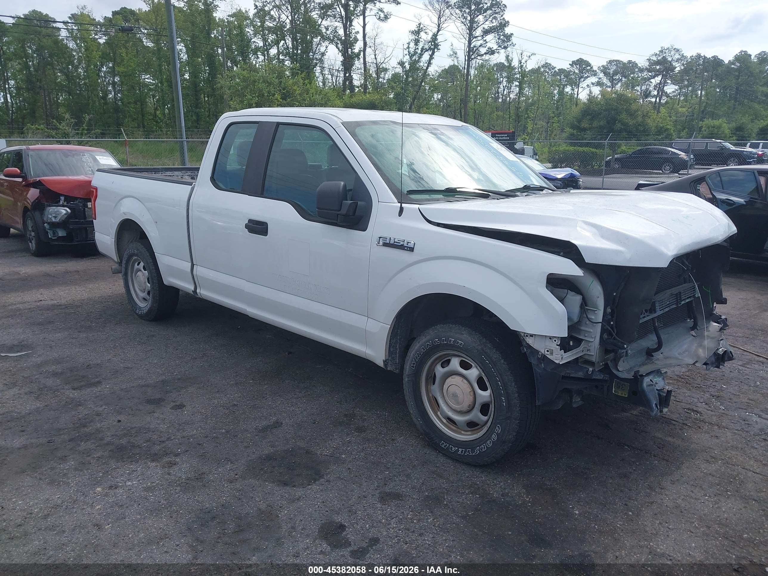 2015 Ford F-150 Xl White vin: 1FTEX1CF9FKE34888