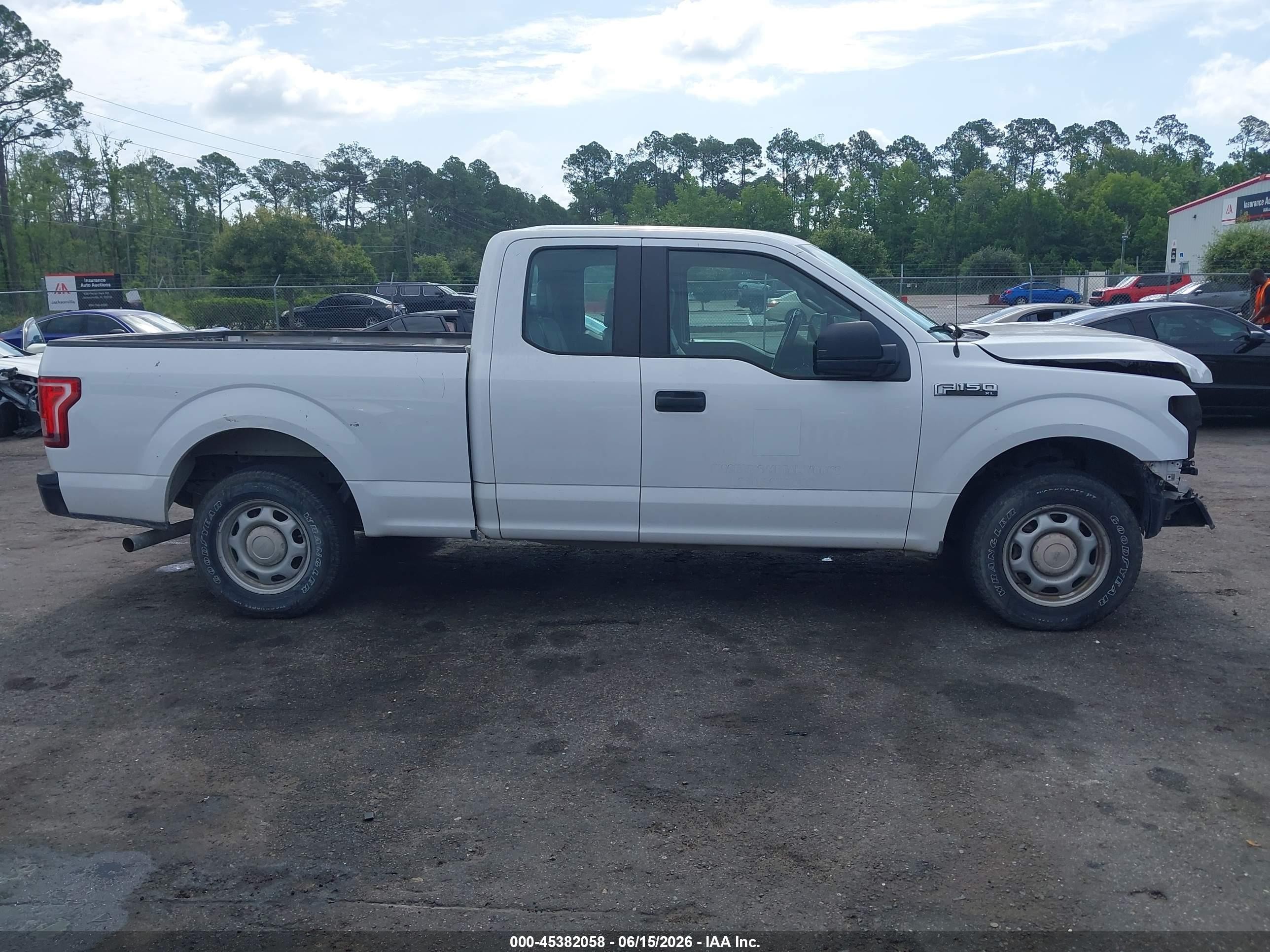 2015 Ford F-150 Xl White vin: 1FTEX1CF9FKE34888