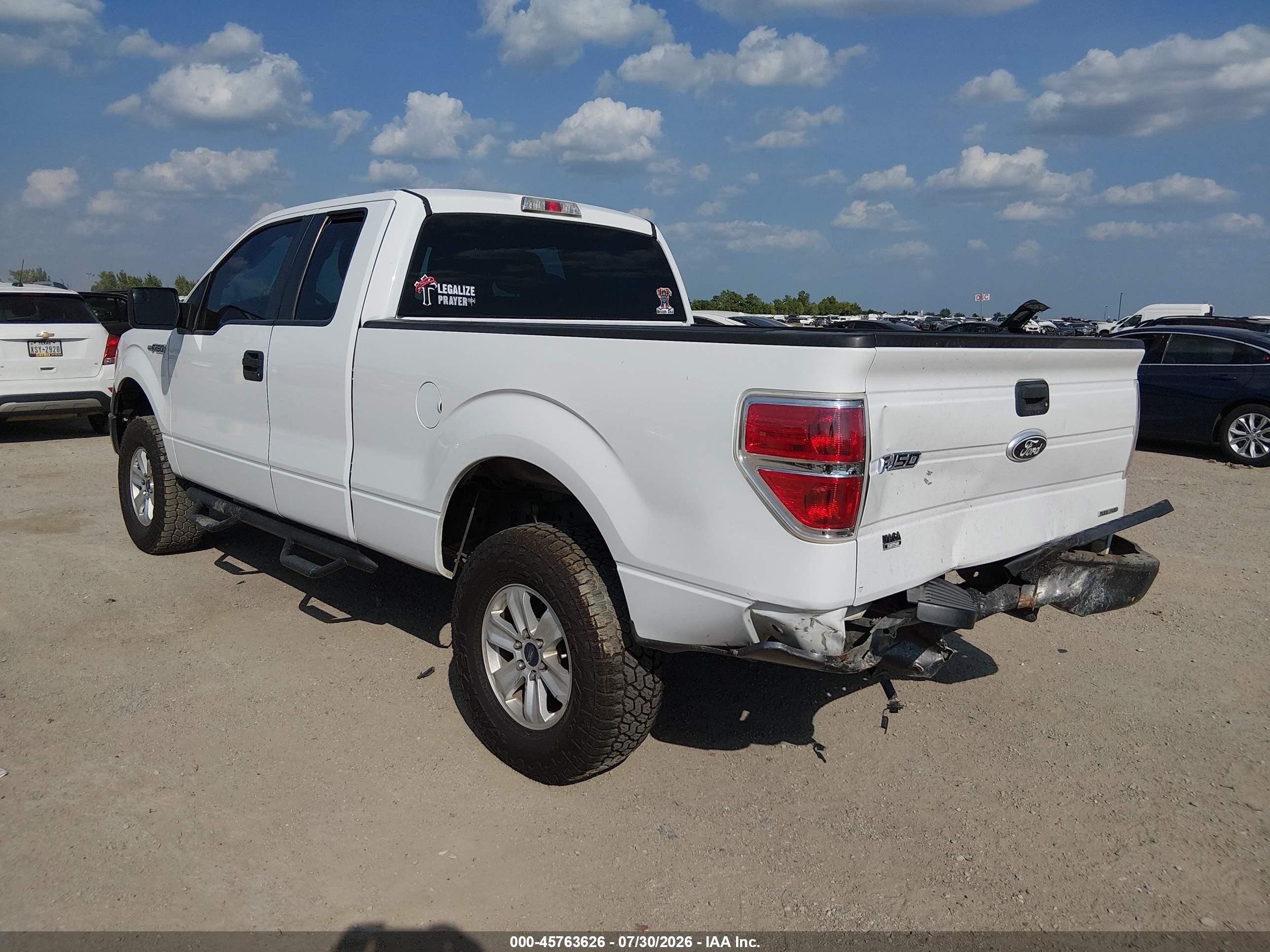 2012 Ford F-150 Xl White vin: 1FTEX1CM0CFA46371