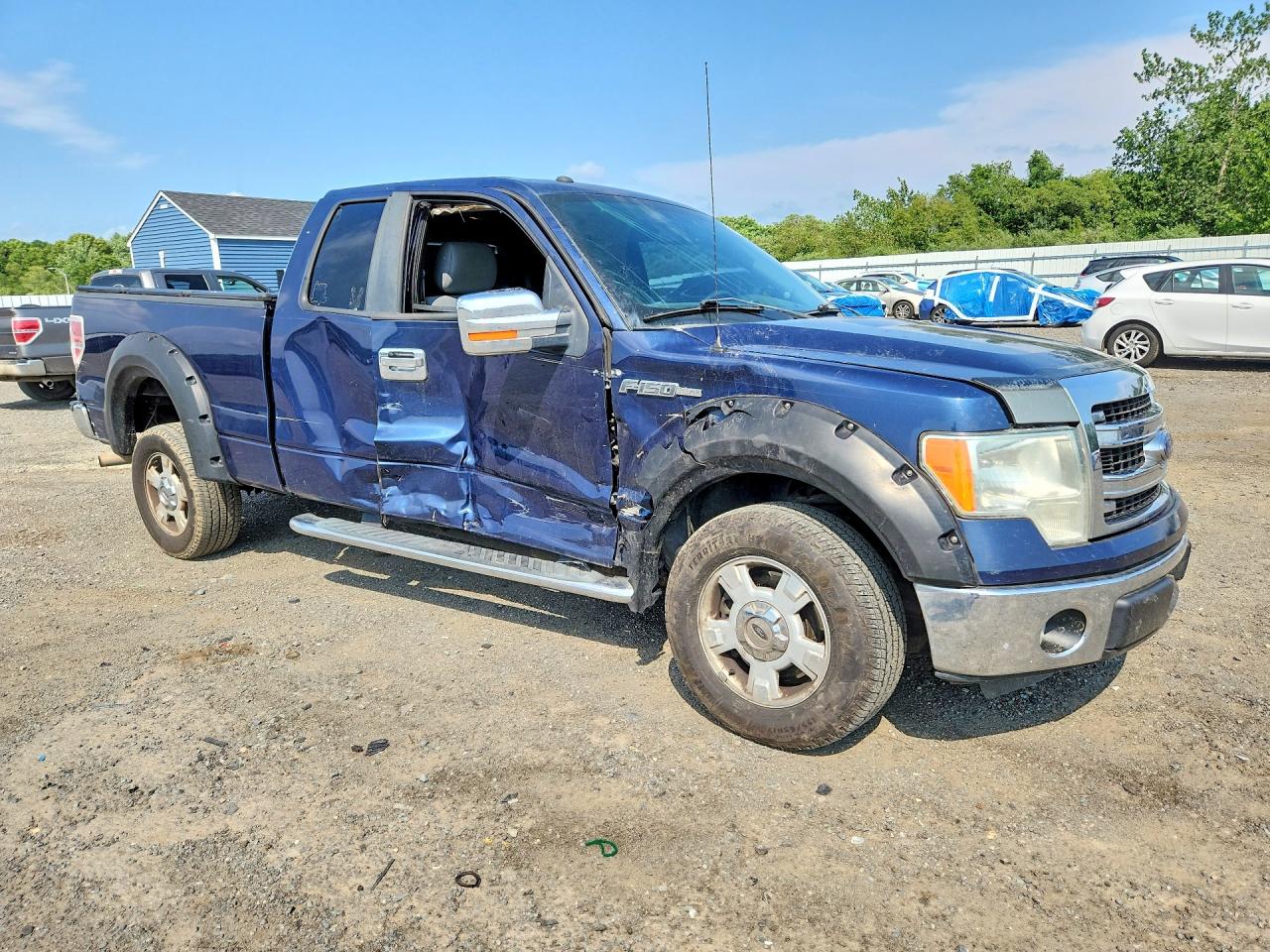 2014 Ford F150 Super Cab Blue vin: 1FTEX1CM0EFA24776