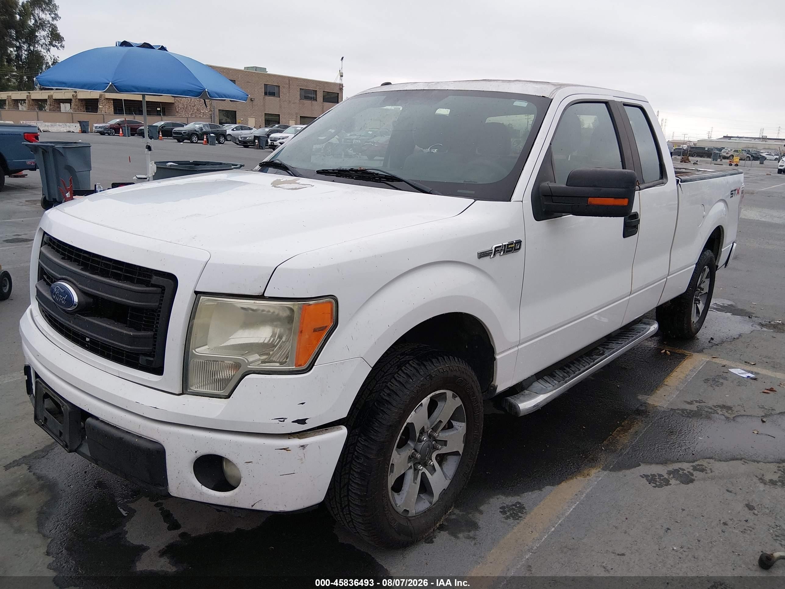 2013 Ford F-150 Stx White vin: 1FTEX1CM1DFD26964