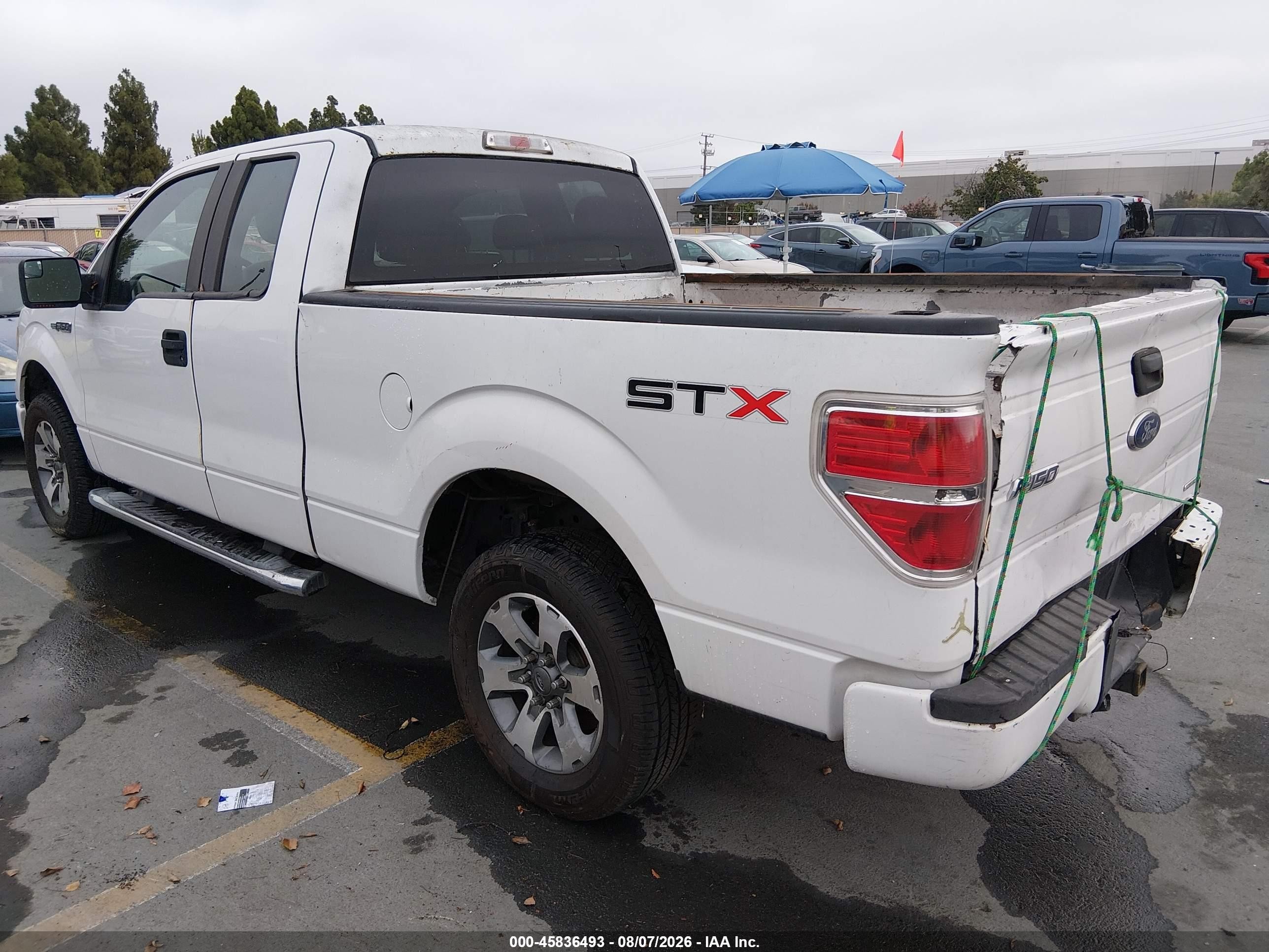 2013 Ford F-150 Stx White vin: 1FTEX1CM1DFD26964