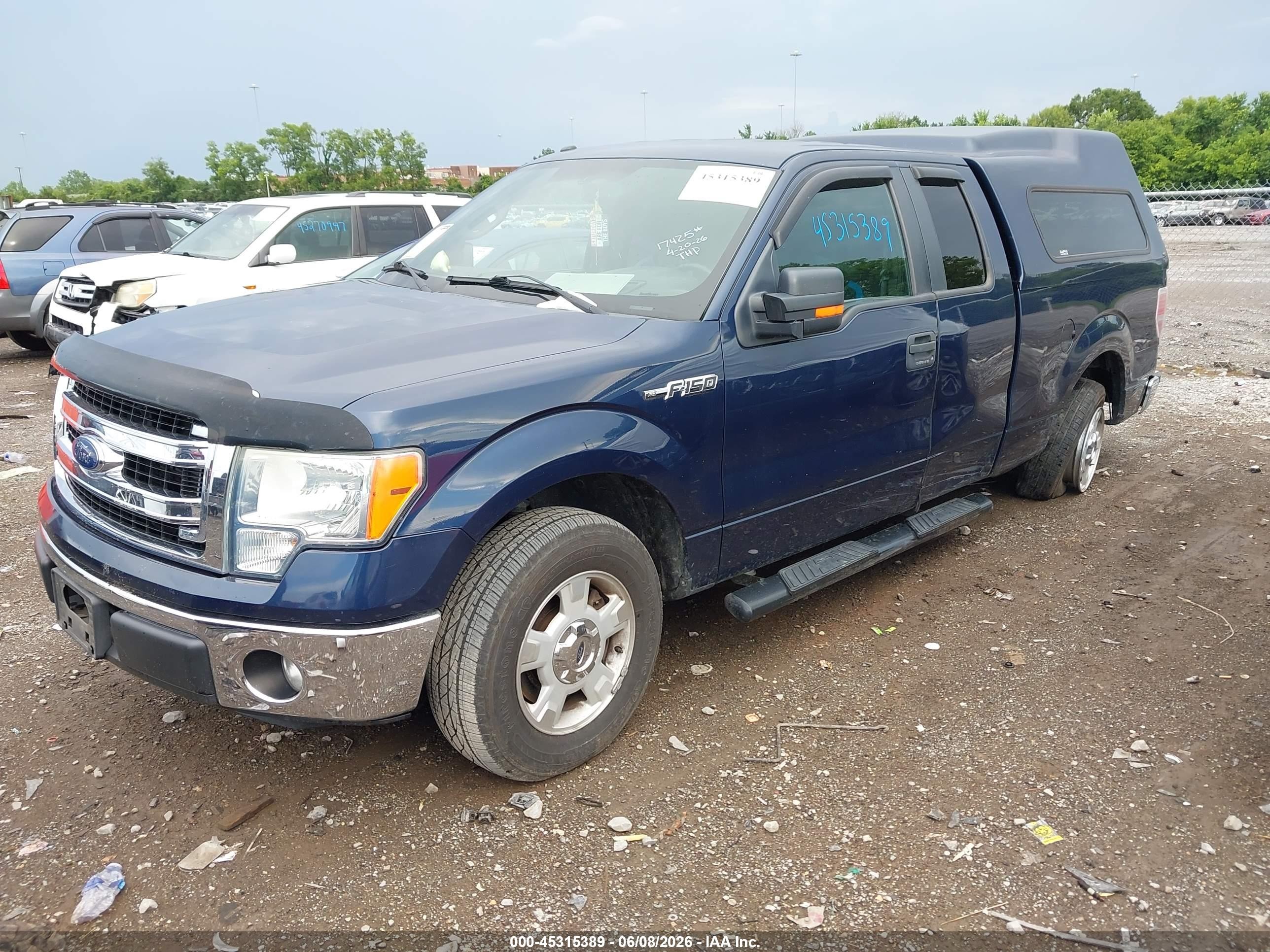 2013 Ford F-150 Xlt Blue vin: 1FTEX1CM1DFD92530