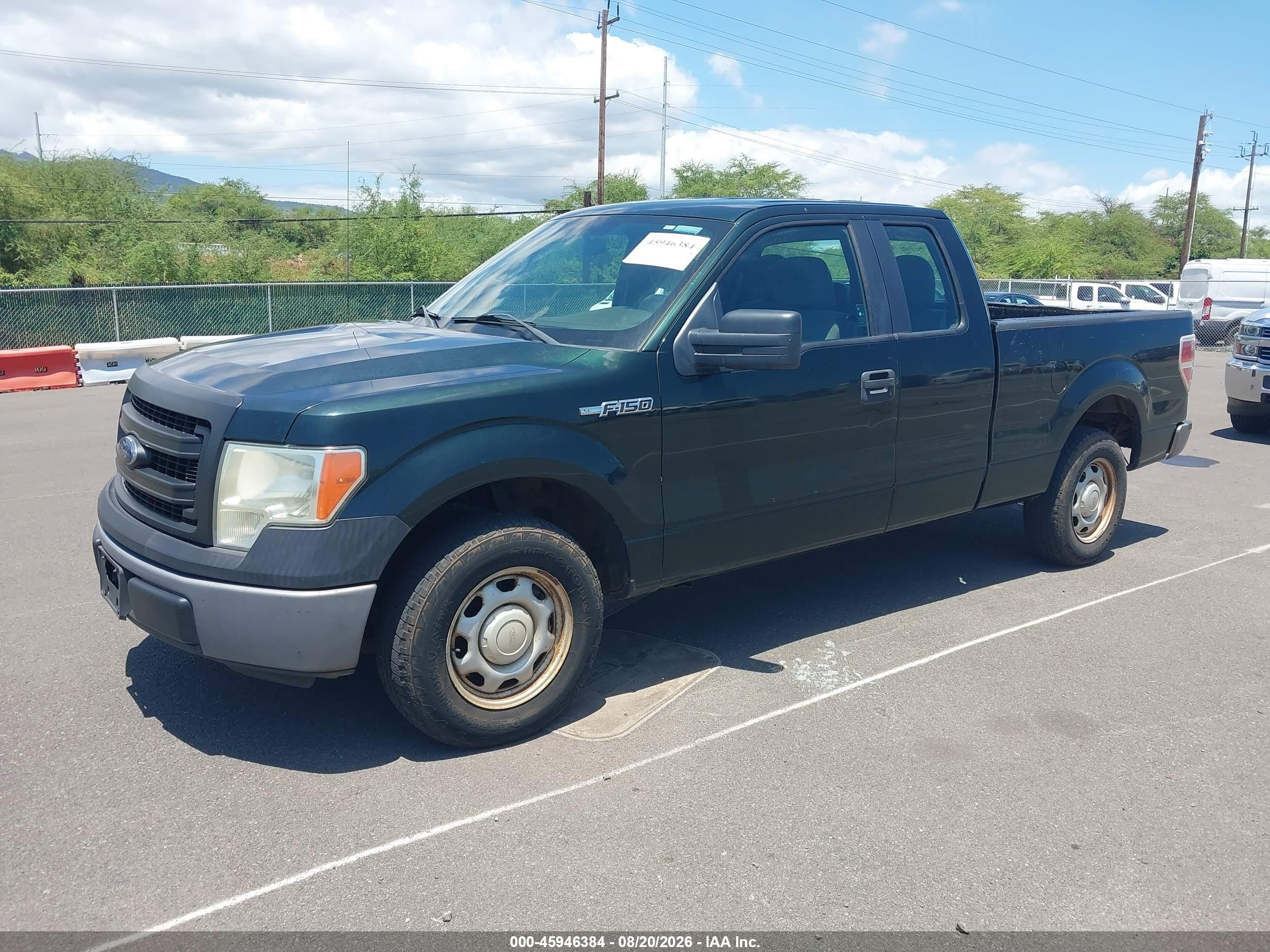 2014 Ford F-150 Xl Green vin: 1FTEX1CM1EFC74897