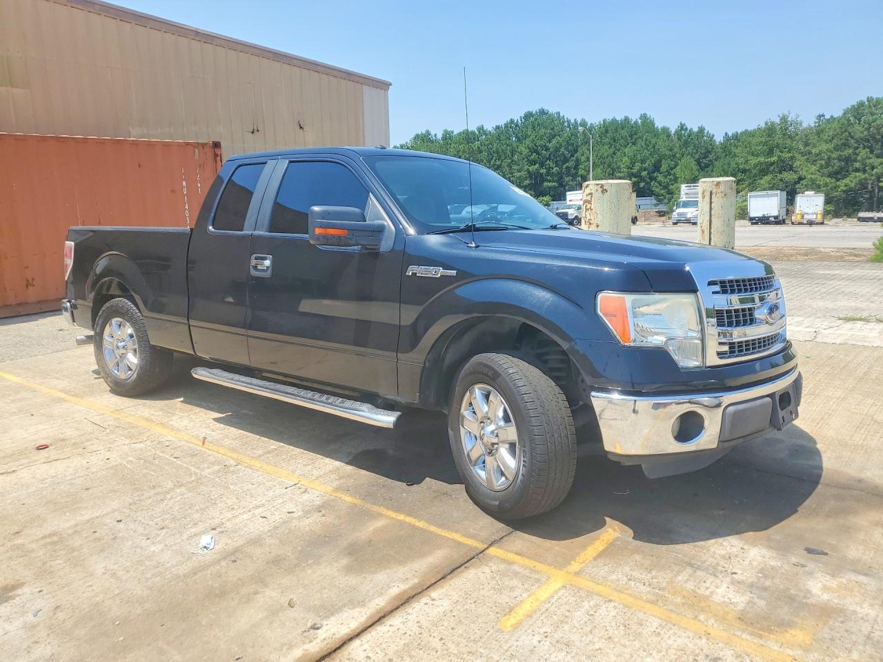 2013 Ford F150 Super Cab Black vin: 1FTEX1CM2DFD44597