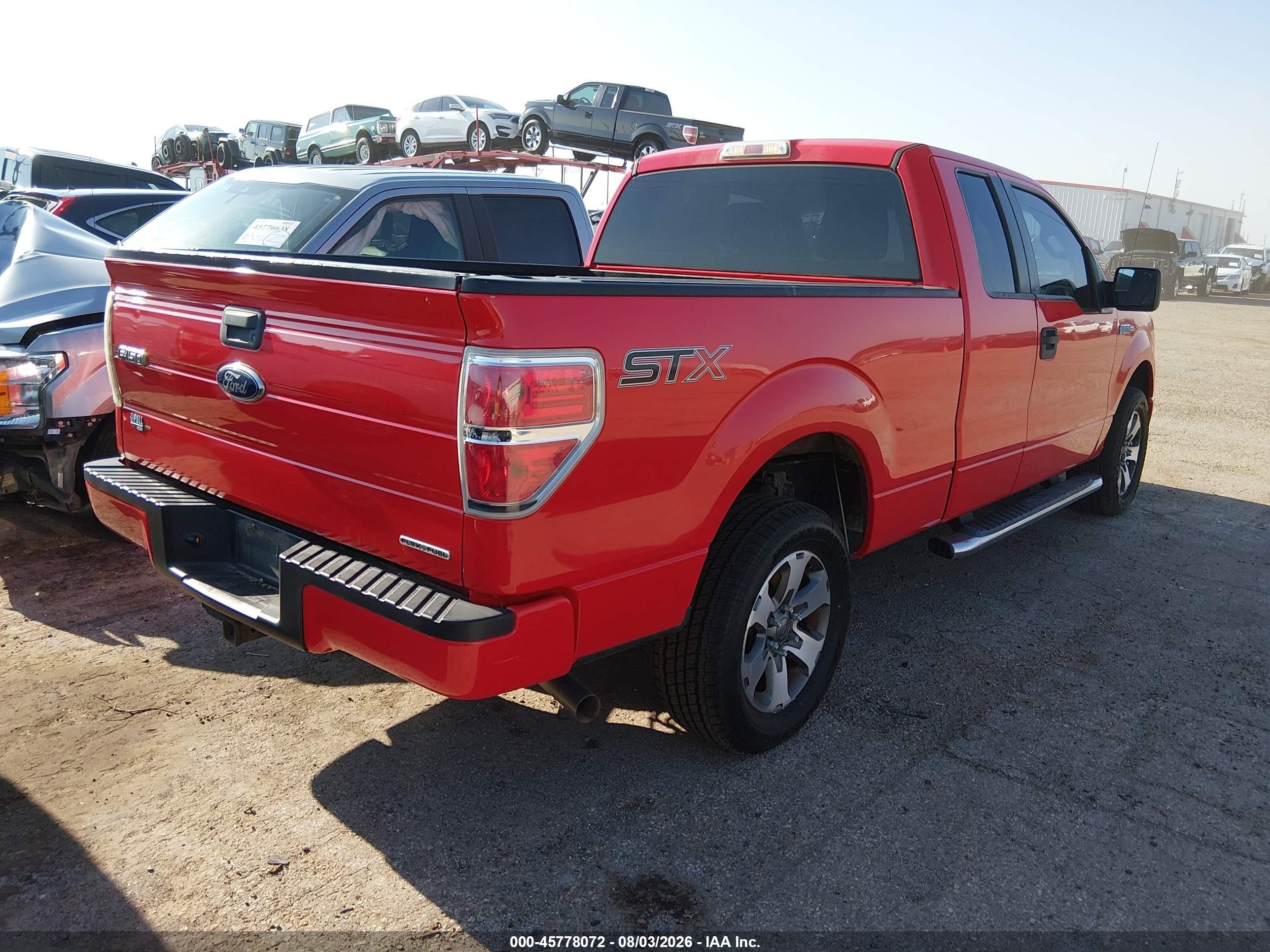 2014 Ford F-150 Stx Red vin: 1FTEX1CM2EFC52388