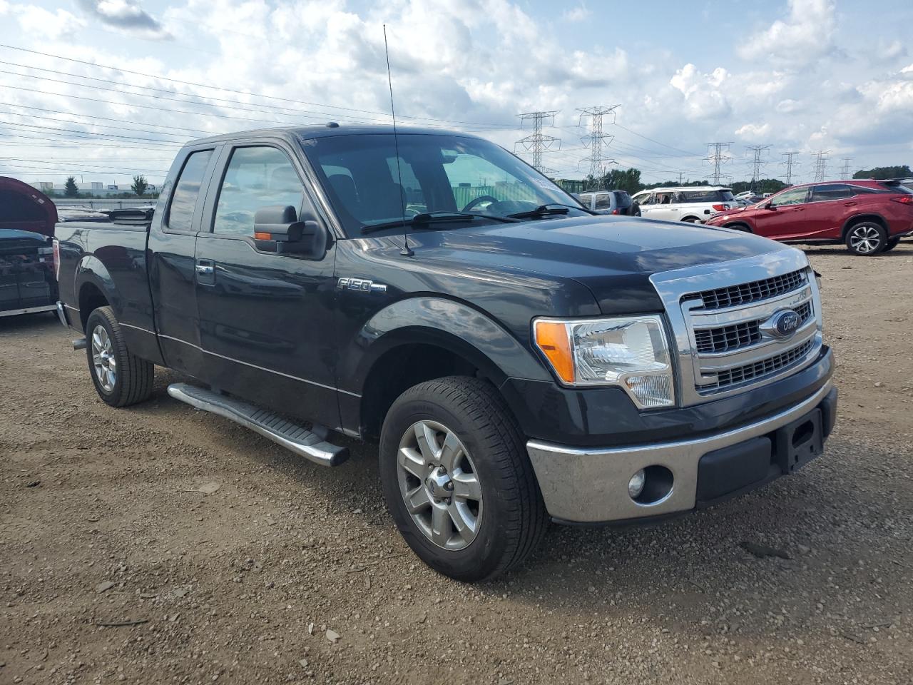 2013 Ford F150 Super Cab Black vin: 1FTEX1CM3DFB52573