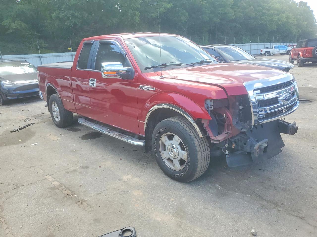 2014 Ford F150 Super Cab Red vin: 1FTEX1CM3EFB80729