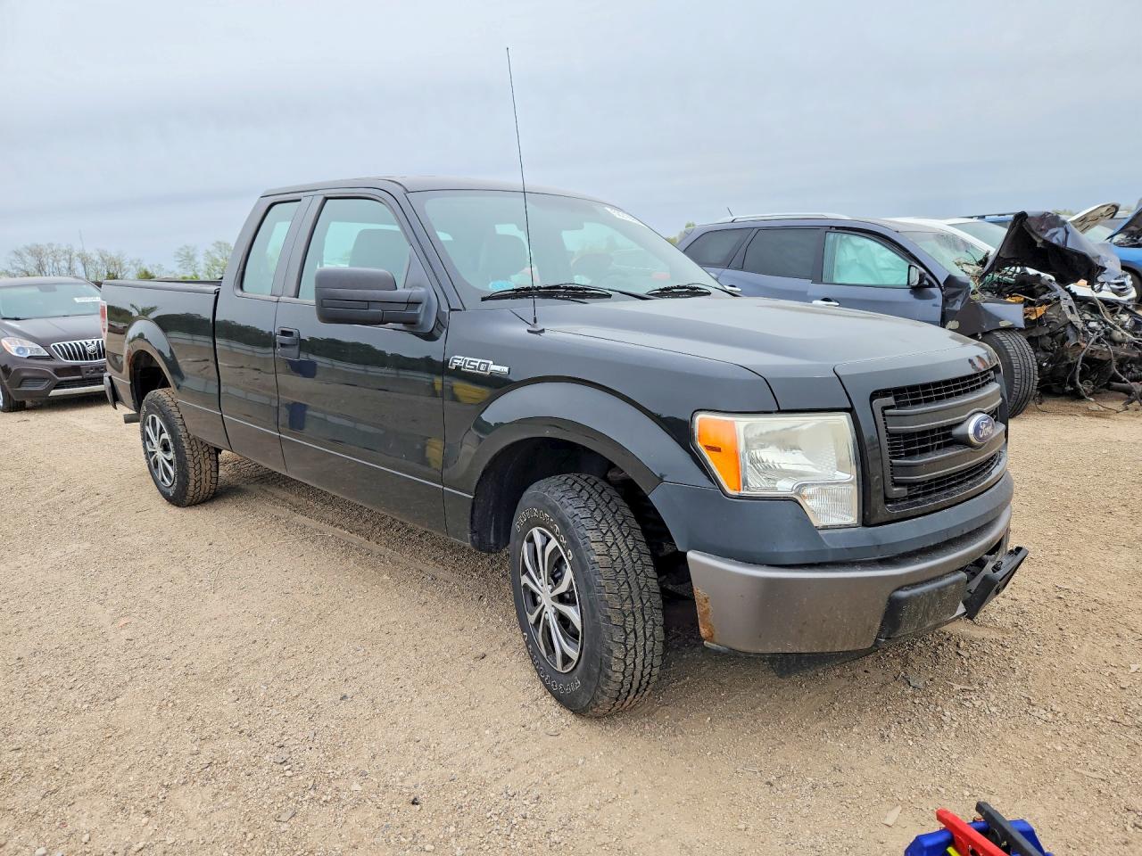 2014 Ford F150 Super Cab Black vin: 1FTEX1CM3EFD05566