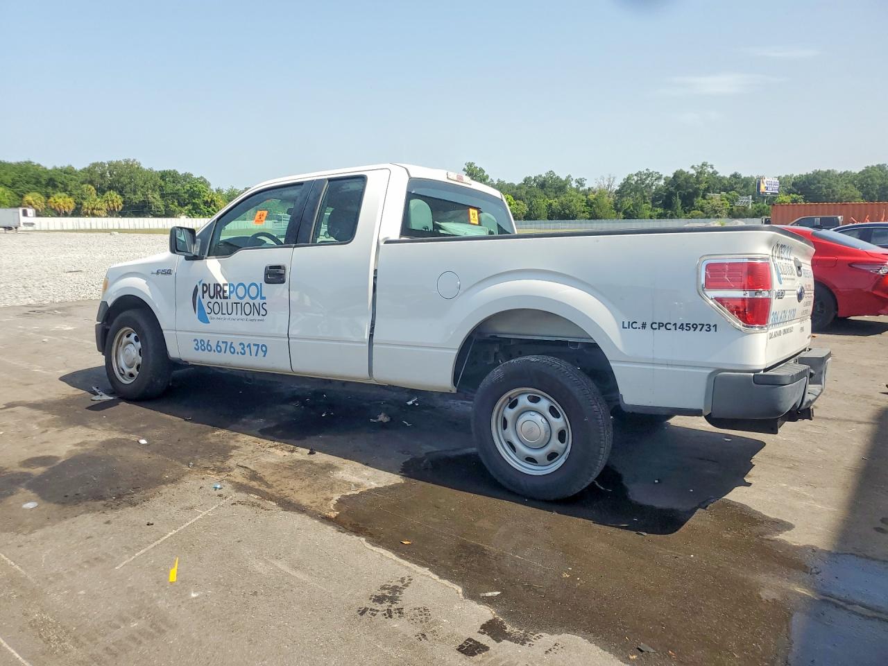 2014 Ford F150 Super Cab White vin: 1FTEX1CM4EFB95319