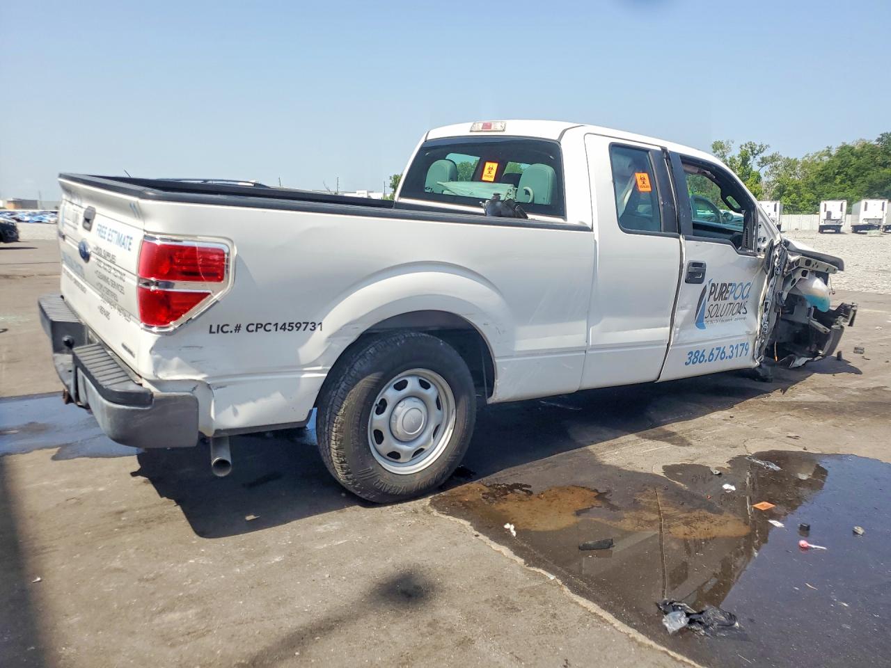 2014 Ford F150 Super Cab White vin: 1FTEX1CM4EFB95319