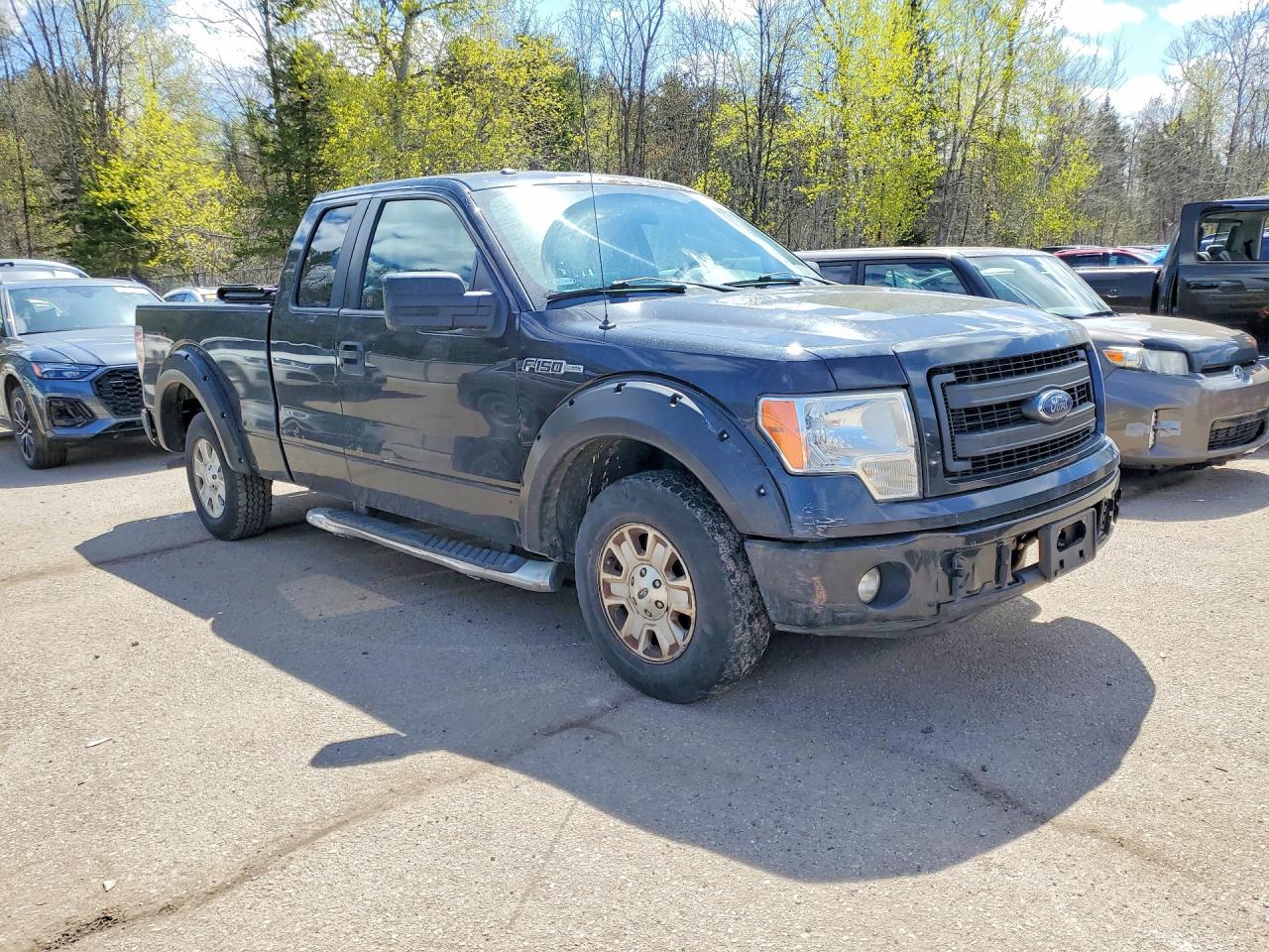 2013 Ford F150 Super Cab Black vin: 1FTEX1CM6DKD38731