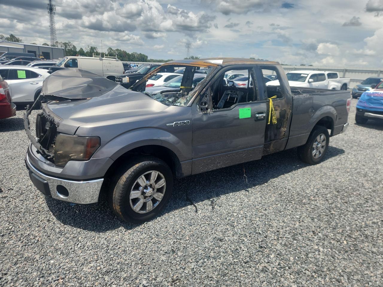 2012 Ford F150 Super Cab Gray vin: 1FTEX1CM7CFA10094