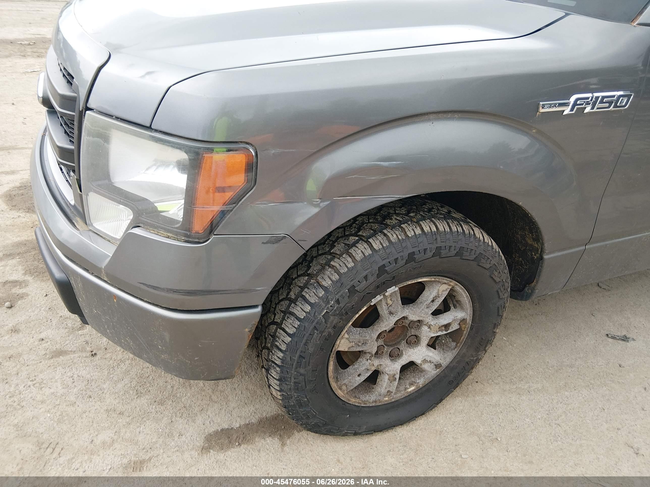 2013 Ford F-150 Stx/xl/xlt Gray vin: 1FTEX1CM7DKF88401