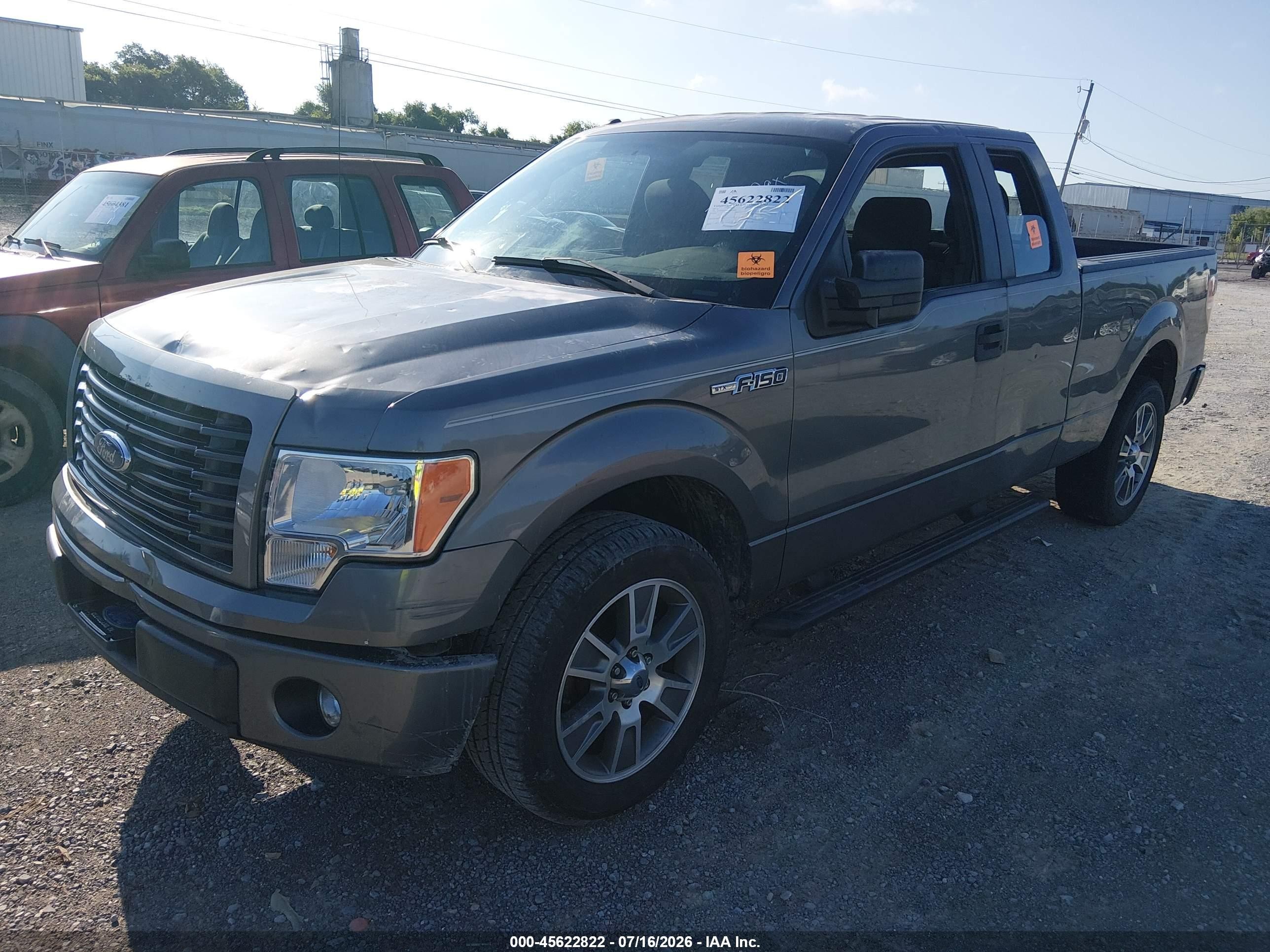 2014 Ford F-150 Stx/xl/xlt Gray vin: 1FTEX1CM8EKF42691