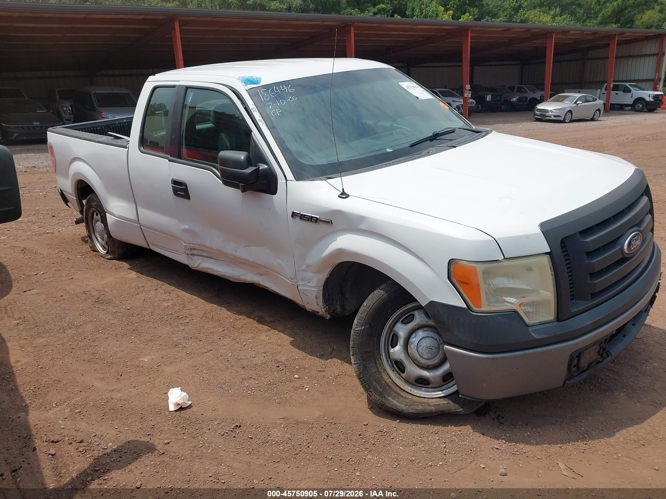 2012 Ford F-150 Xl White vin: 1FTEX1CM9CFB27093