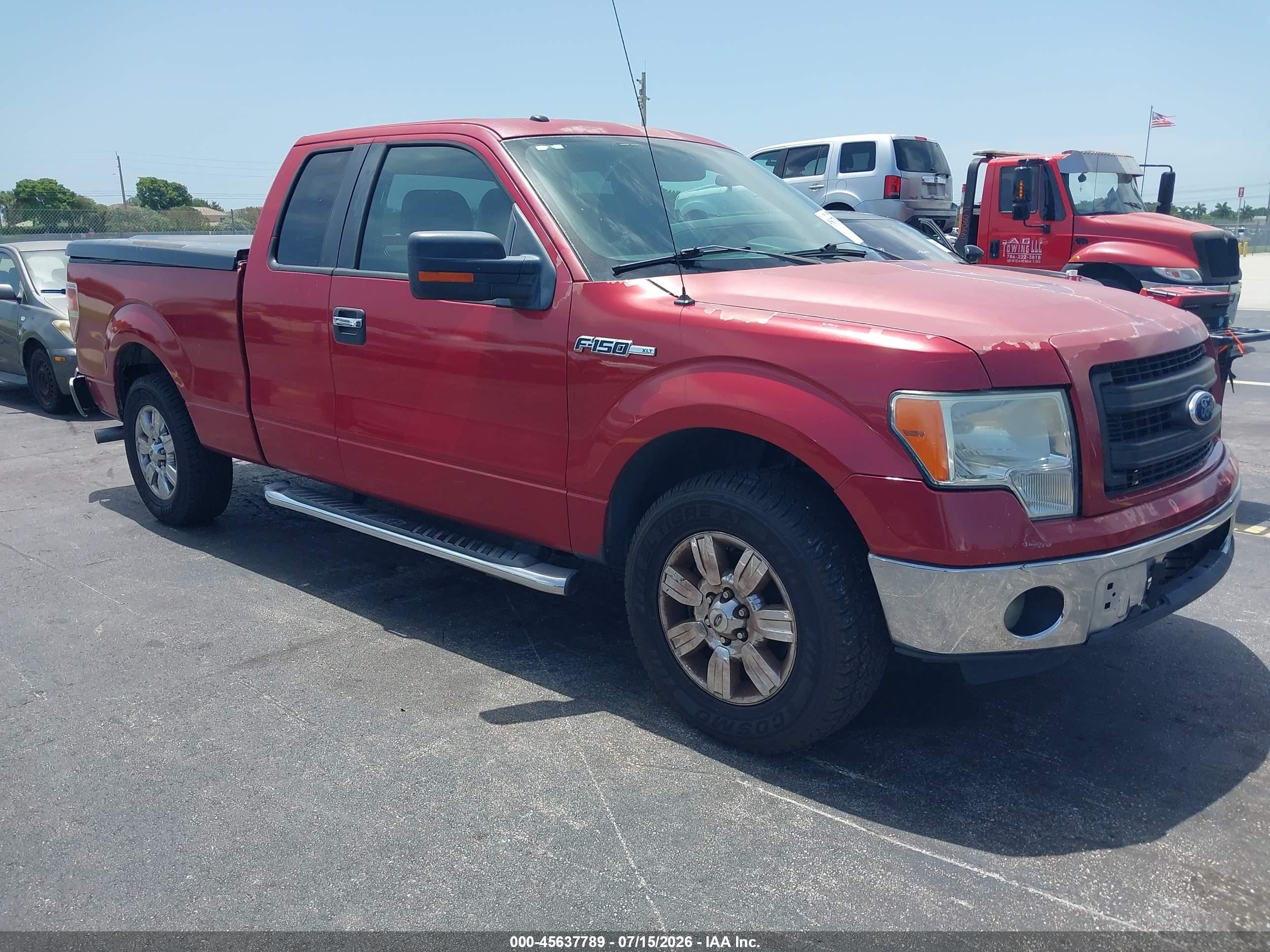 2012 Ford F-150 Xlt Red vin: 1FTEX1CM9CKD29939