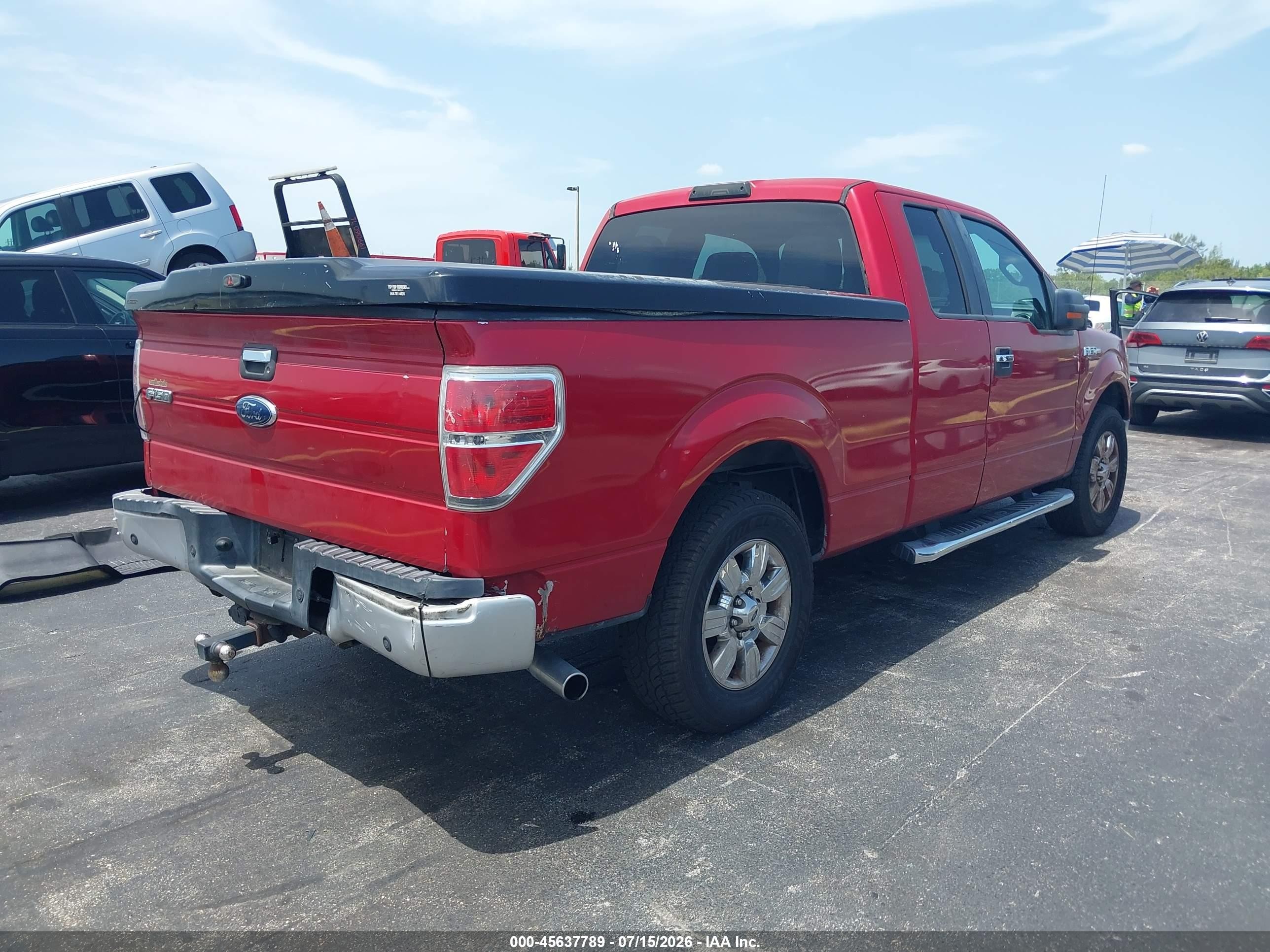 2012 Ford F-150 Xlt Red vin: 1FTEX1CM9CKD29939