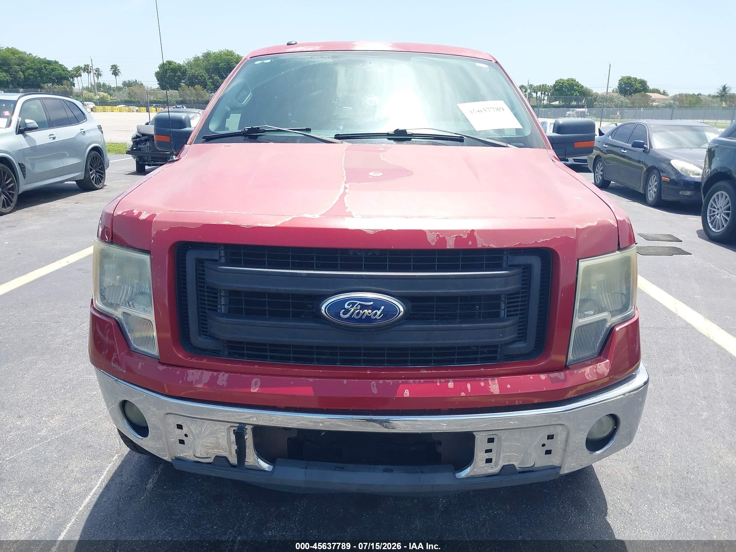 2012 Ford F-150 Xlt Red vin: 1FTEX1CM9CKD29939