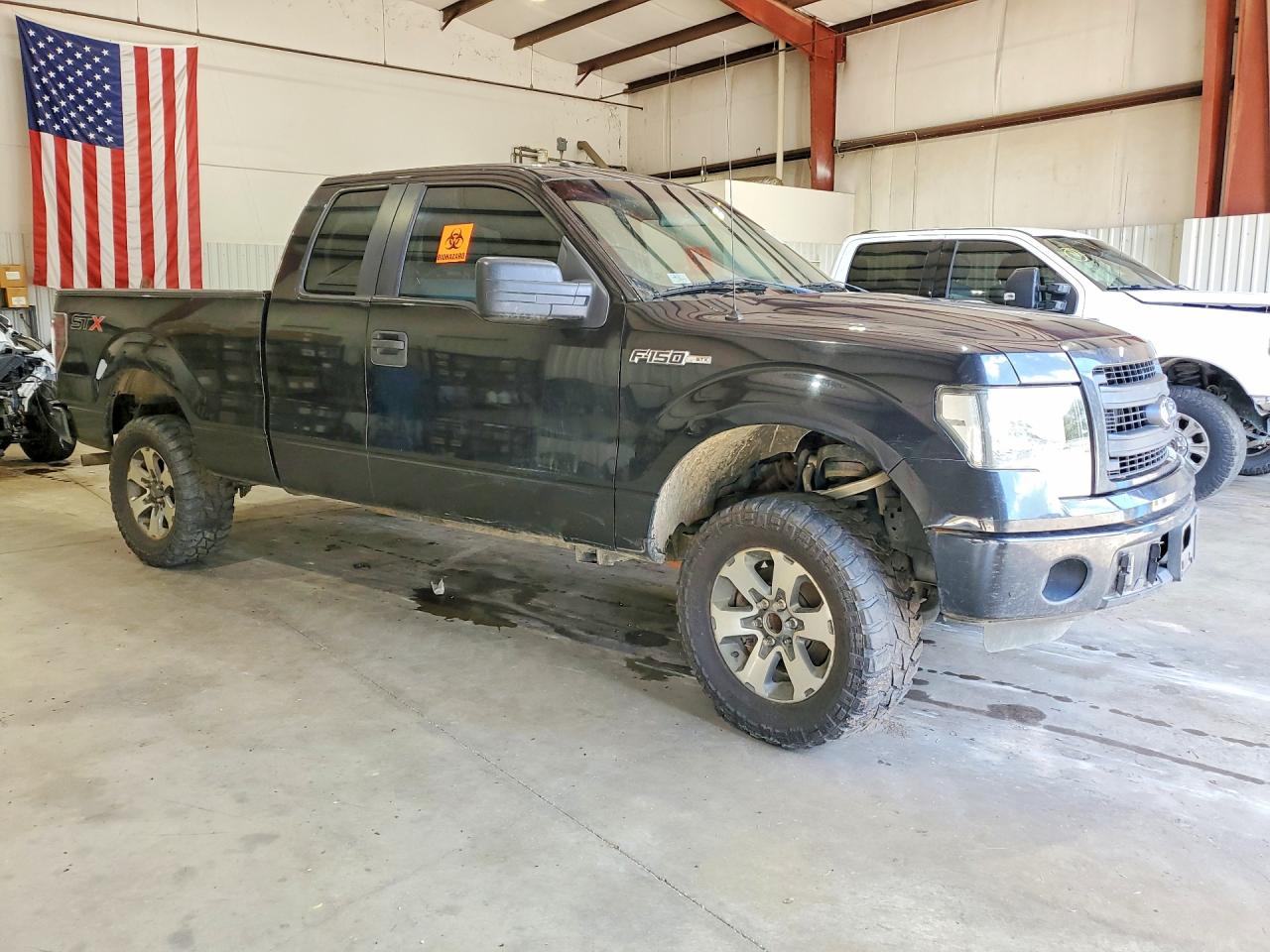 2014 Ford F150 Super Cab Black vin: 1FTEX1CM9EFC68927