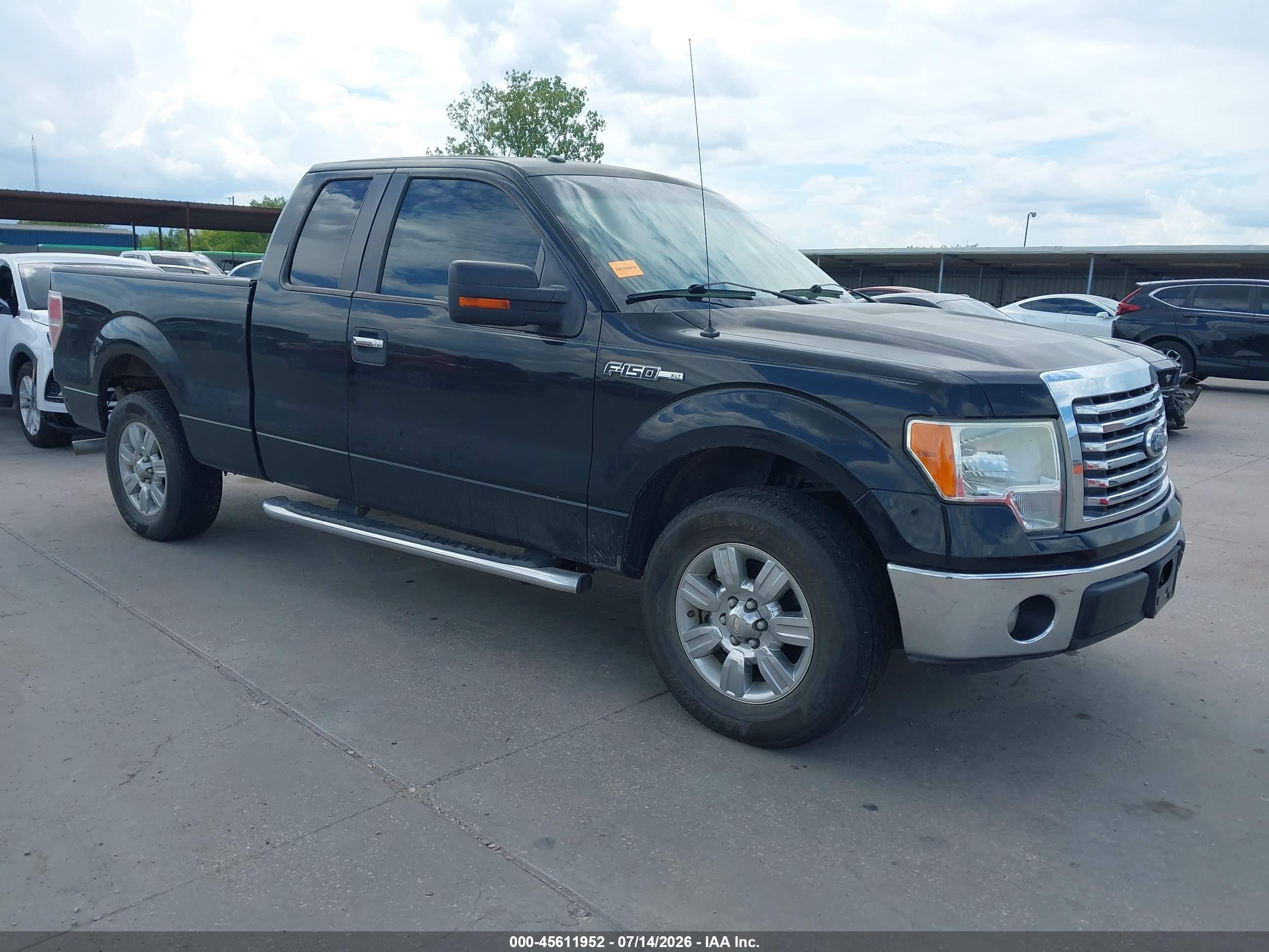 2012 Ford F-150 Xlt Black vin: 1FTEX1CMXCKD36303