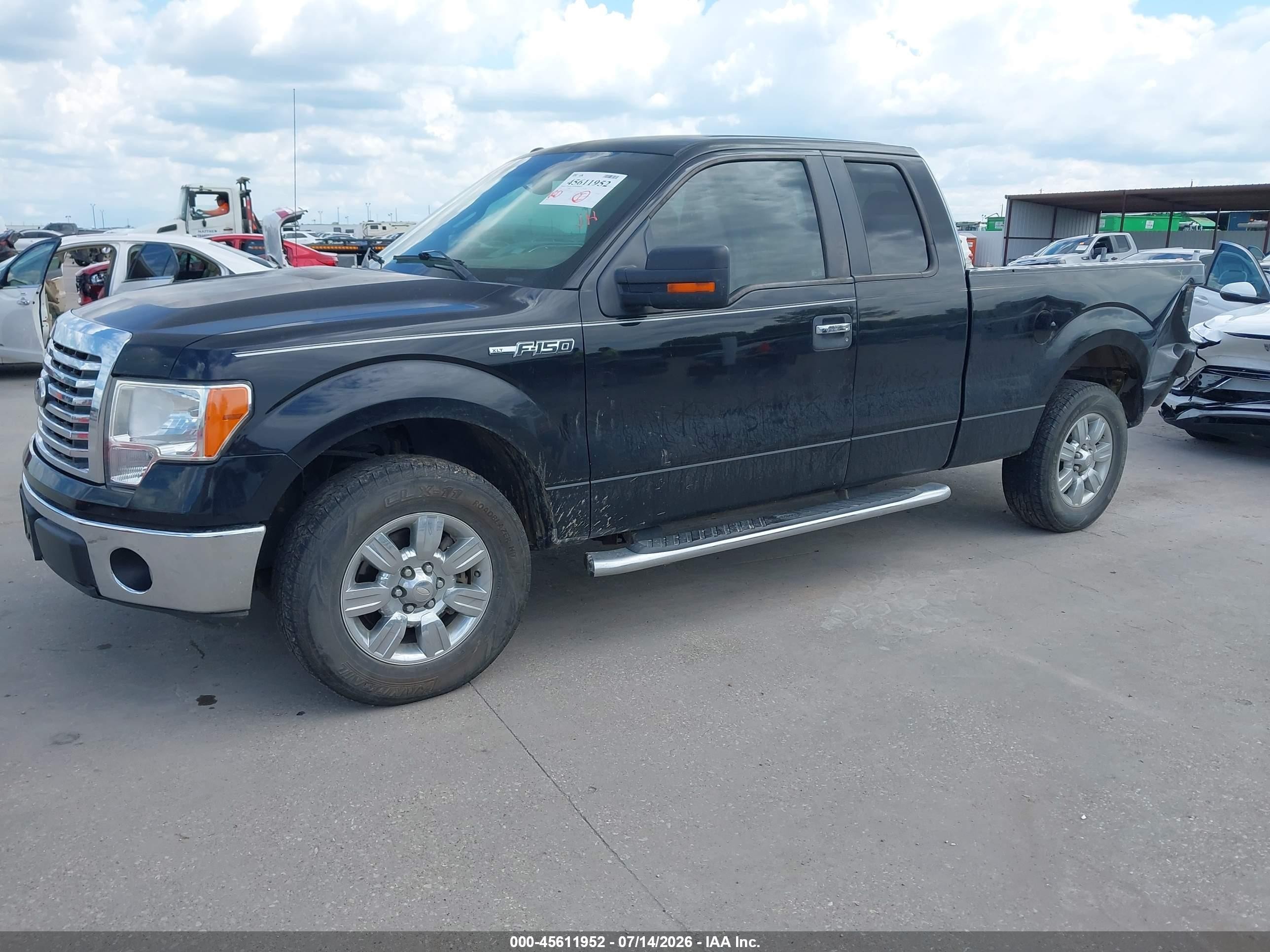 2012 Ford F-150 Xlt Black vin: 1FTEX1CMXCKD36303