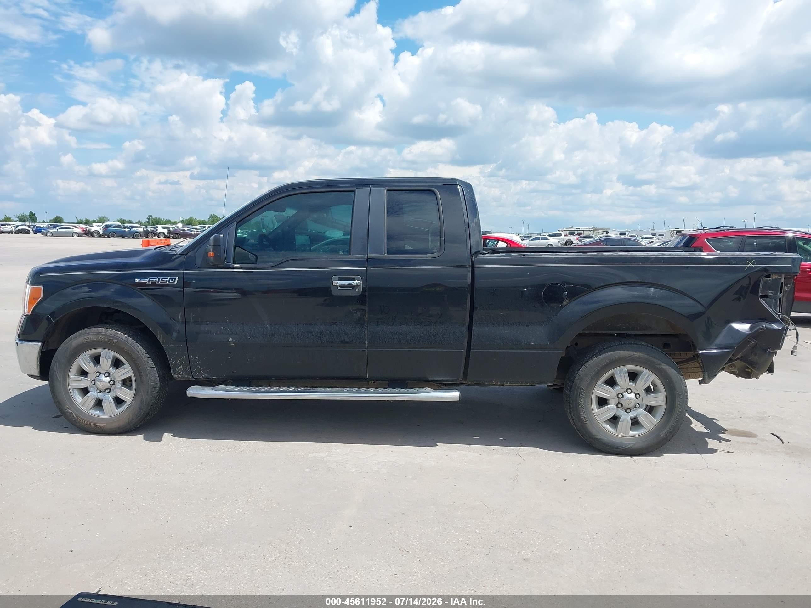 2012 Ford F-150 Xlt Black vin: 1FTEX1CMXCKD36303