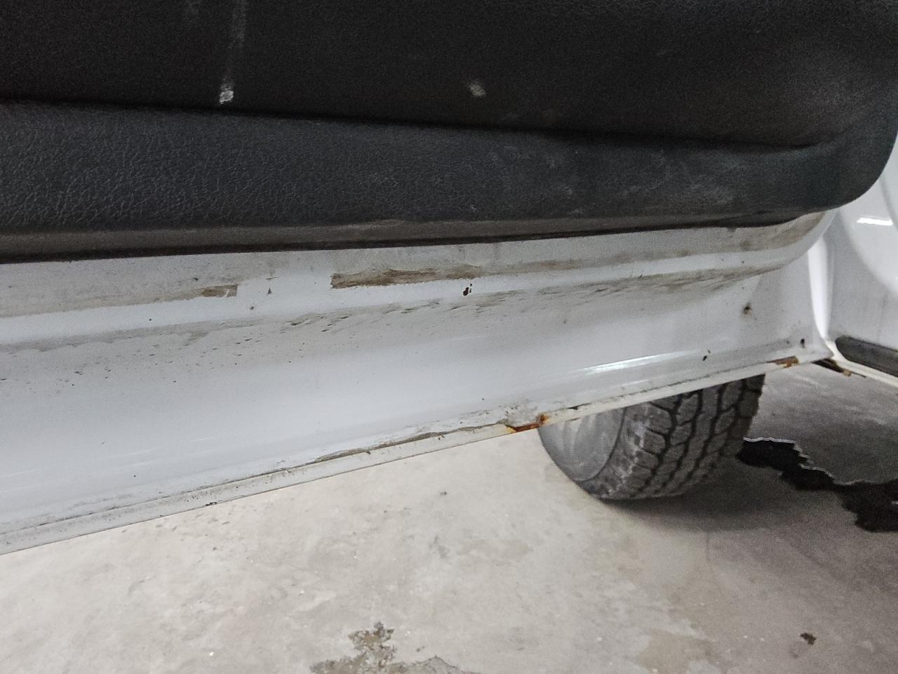2014 Ford F150 Super Cab White vin: 1FTEX1CMXEKE61448 Damage: Left Front Door, Corrosion, 3 To 4 Inches