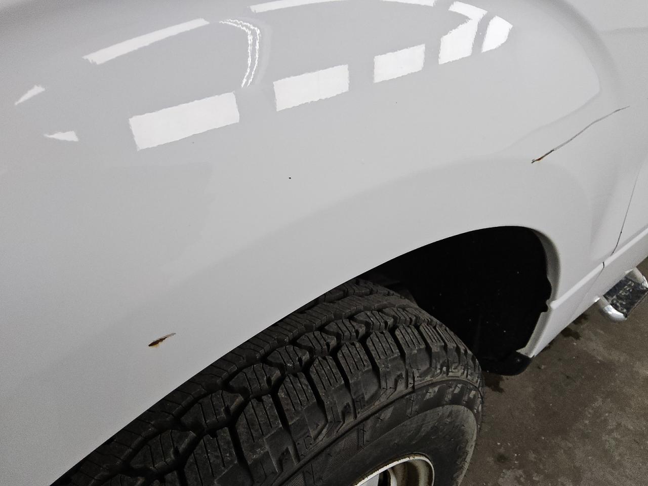 2014 Ford F150 Super Cab White vin: 1FTEX1CMXEKE61448 Damage: Left Front Fender, Multiple Scratches Heavy, 2