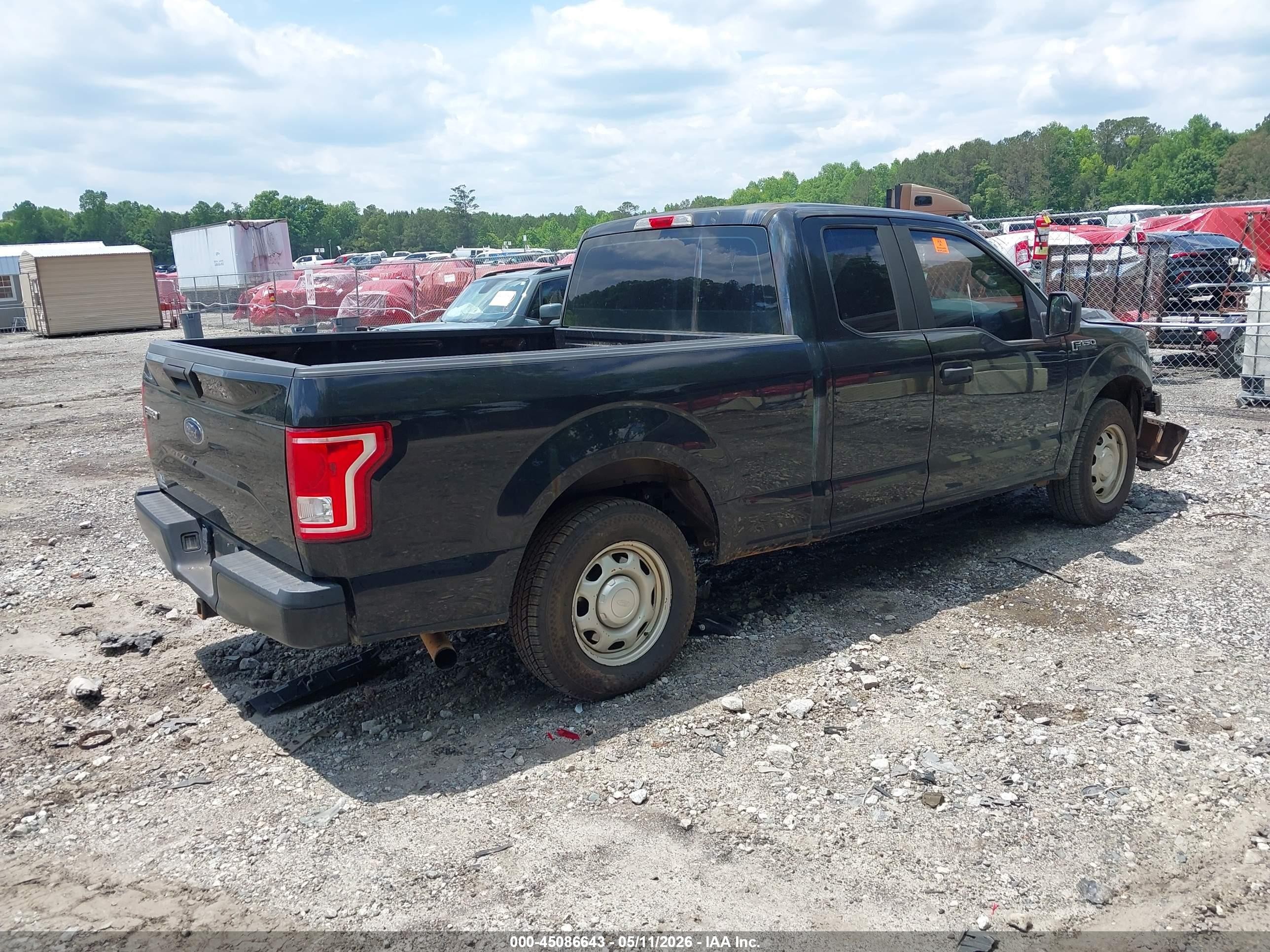 2015 Ford F-150 Xl Black vin: 1FTEX1CP4FKD19883