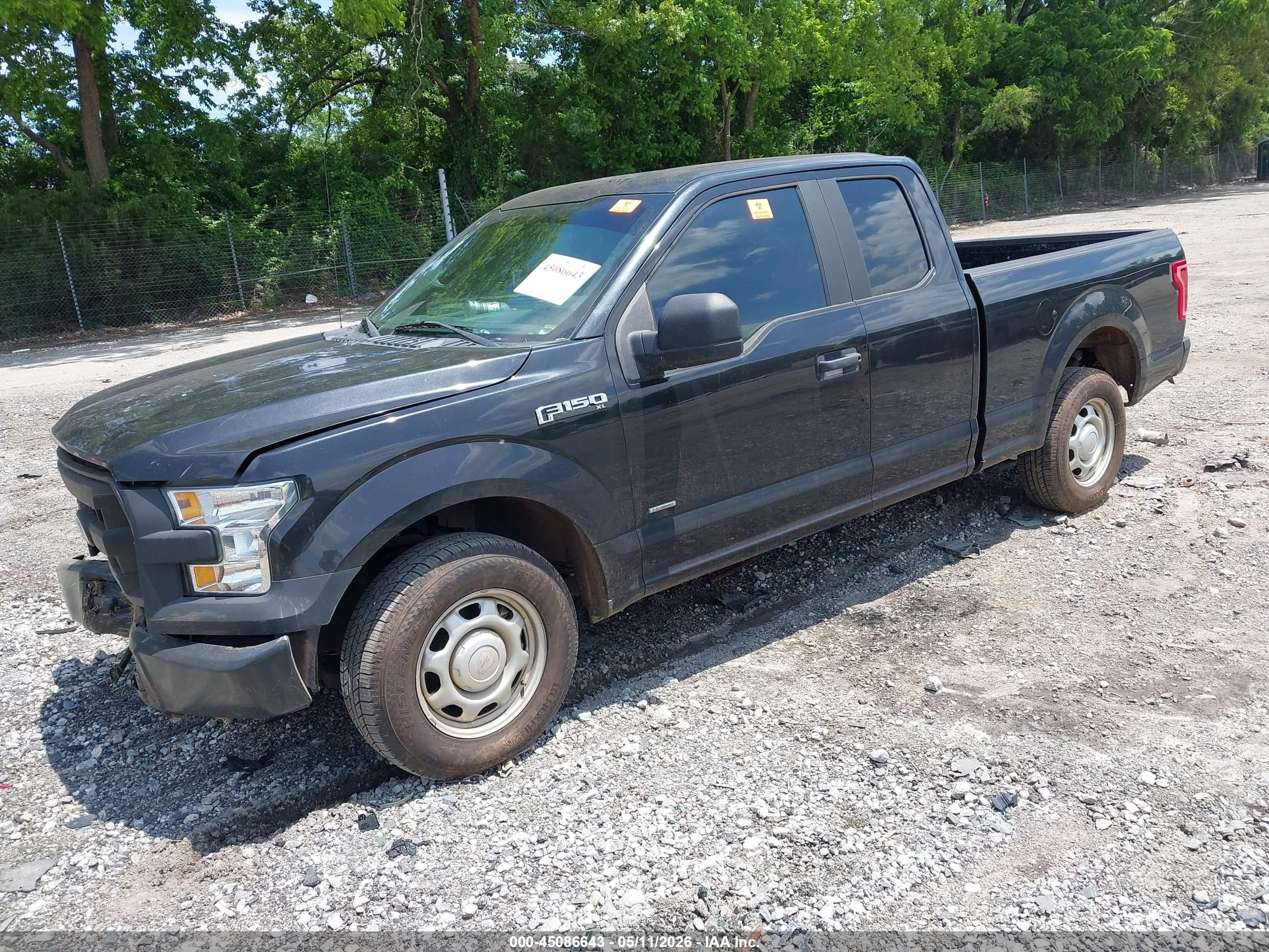 2015 Ford F-150 Xl Black vin: 1FTEX1CP4FKD19883