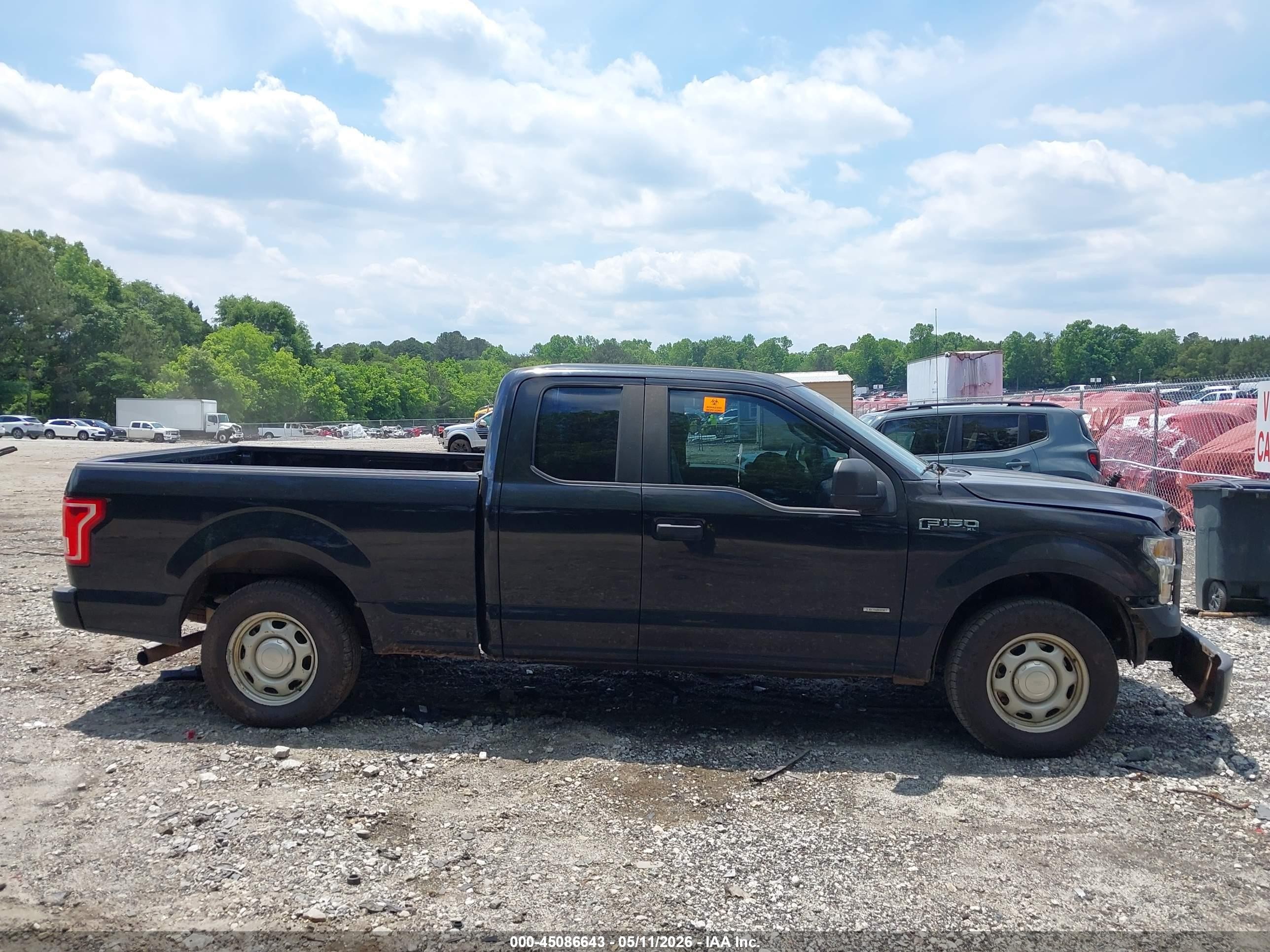 2015 Ford F-150 Xl Black vin: 1FTEX1CP4FKD19883