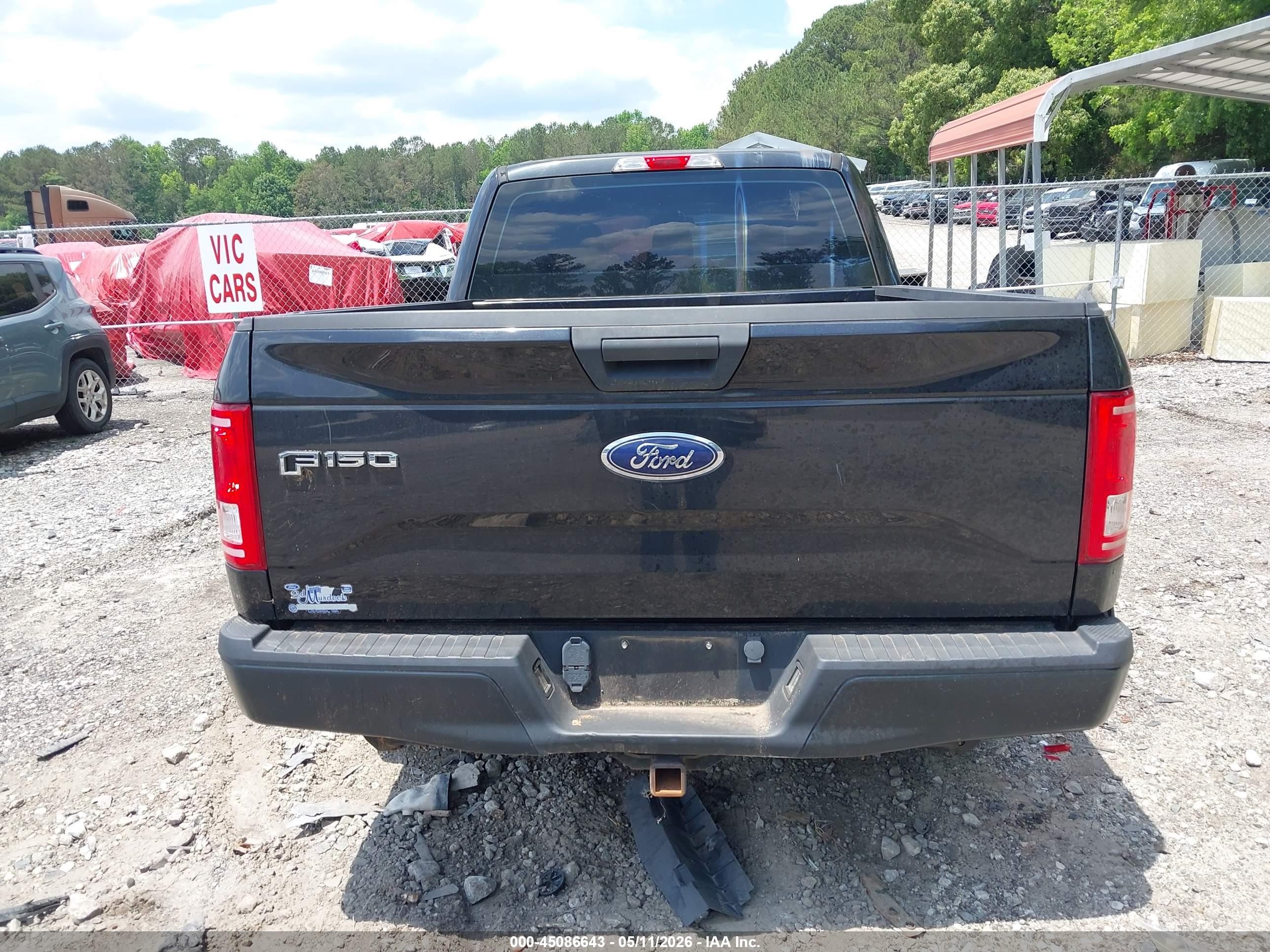 2015 Ford F-150 Xl Black vin: 1FTEX1CP4FKD19883